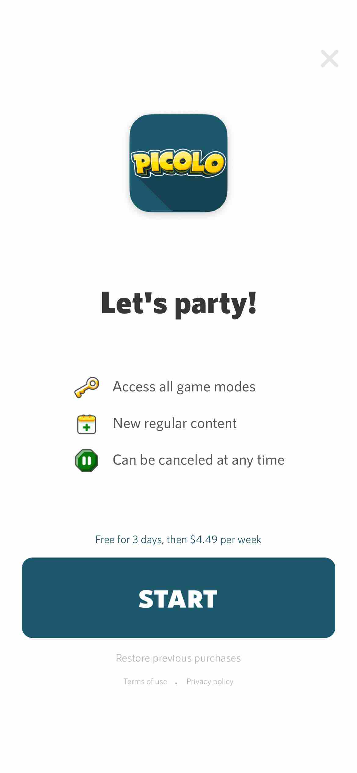 Picolo · Party game