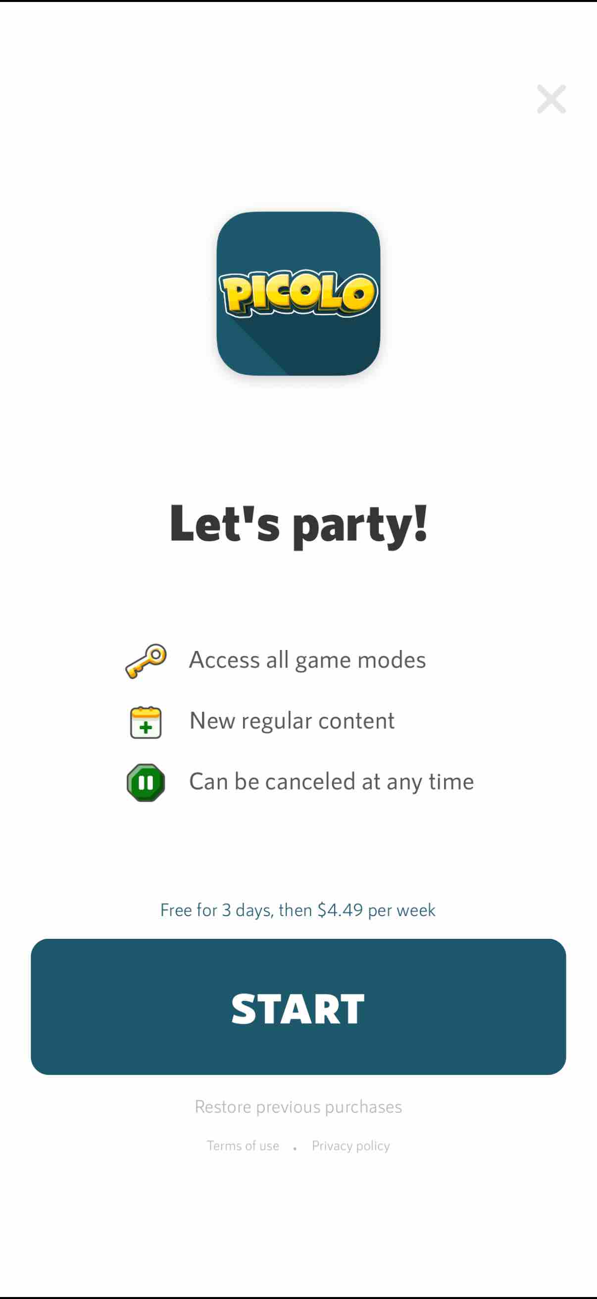 Picolo · Party game