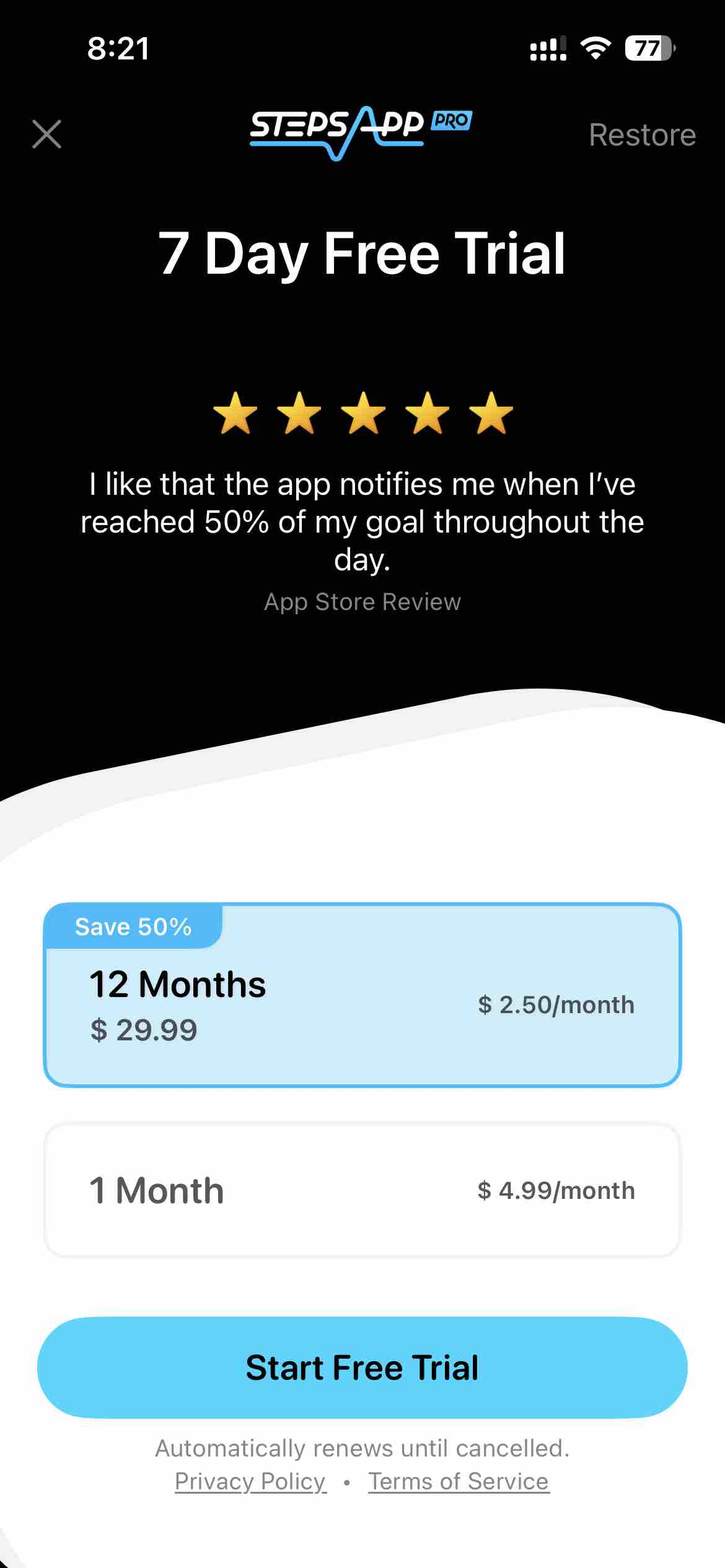 StepsApp Pedometer