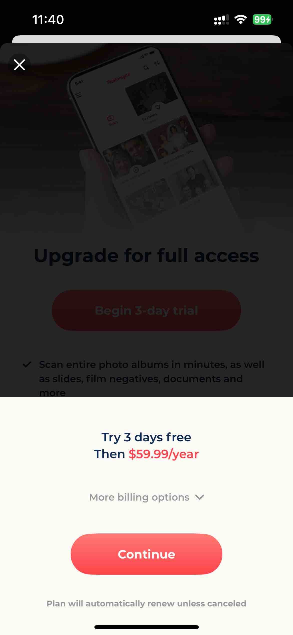 Photo Scan App by Photomyne