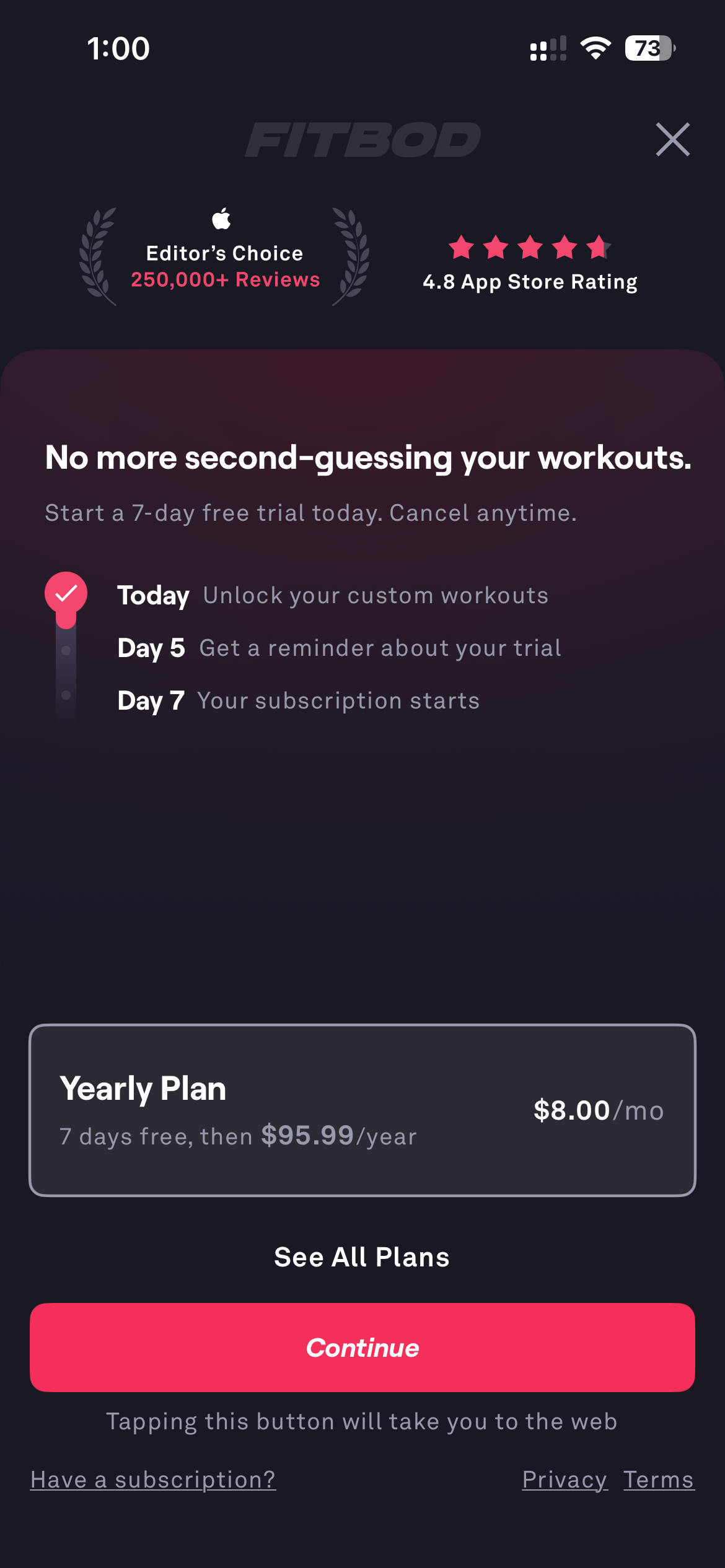 Fitbod: Gym & Fitness Planner