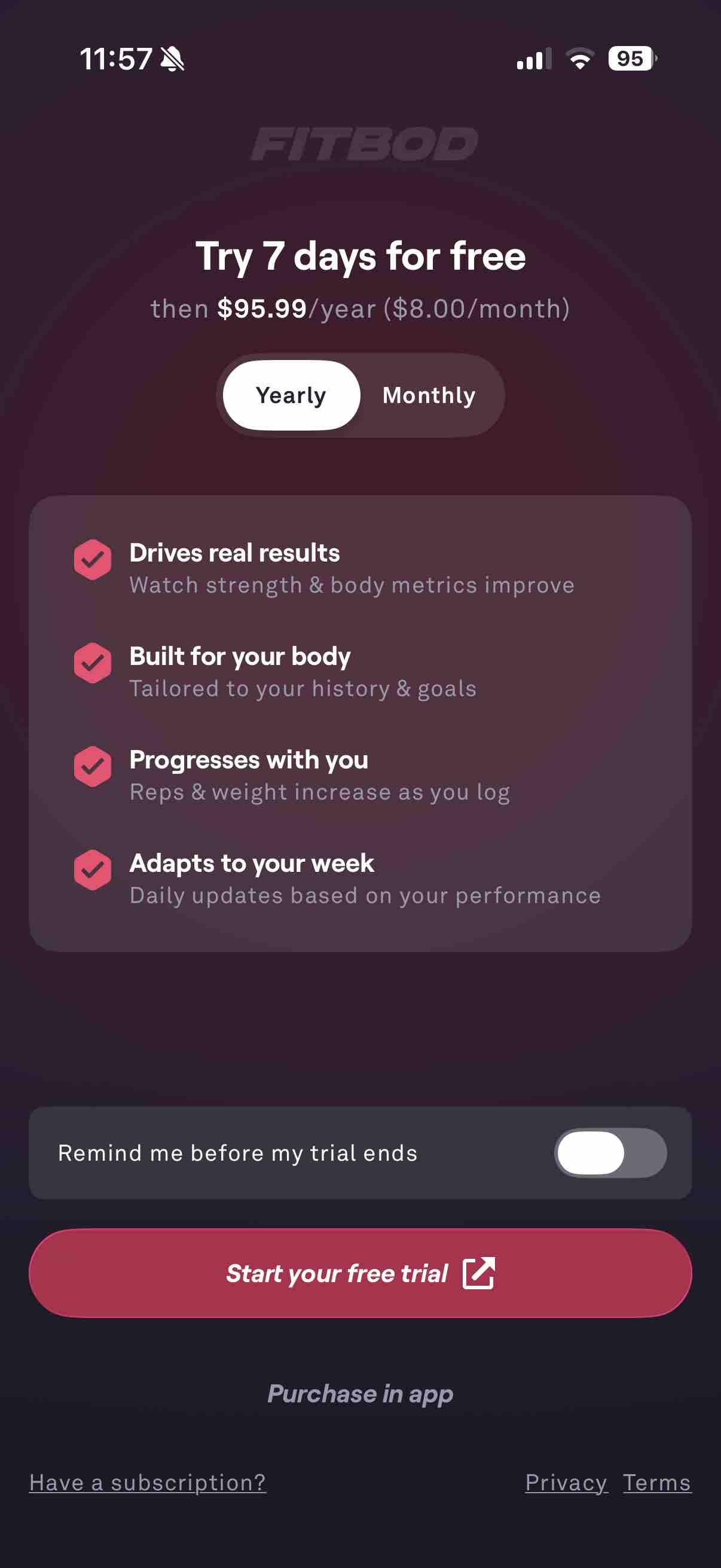 Fitbod: Gym & Fitness Planner