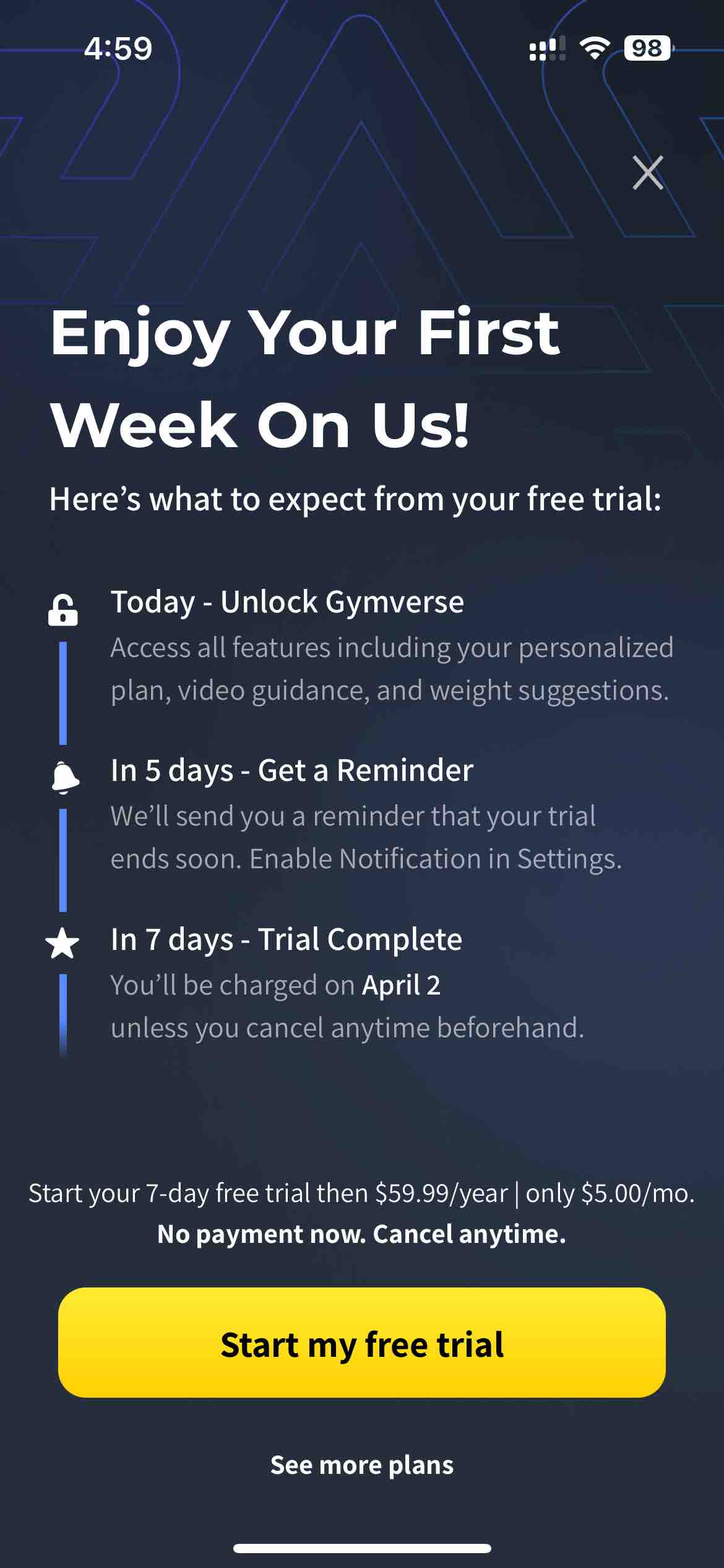 Gymverse: Gym Workout Planner