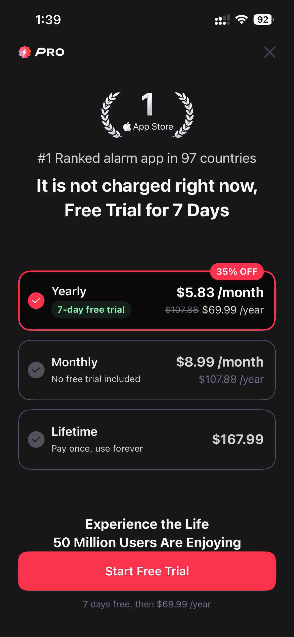 Alarmy - Loud alarm clock