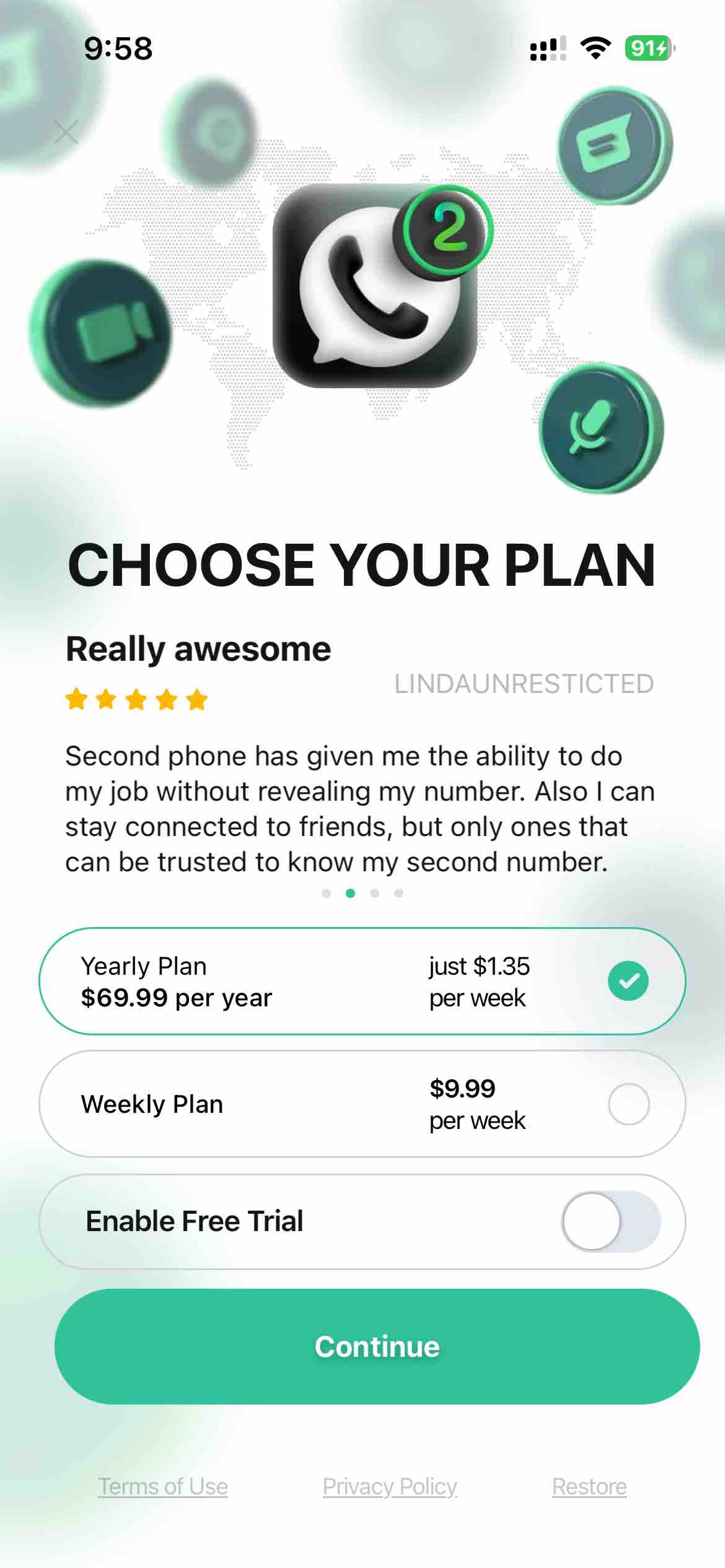 Second Phone Number - 2Number