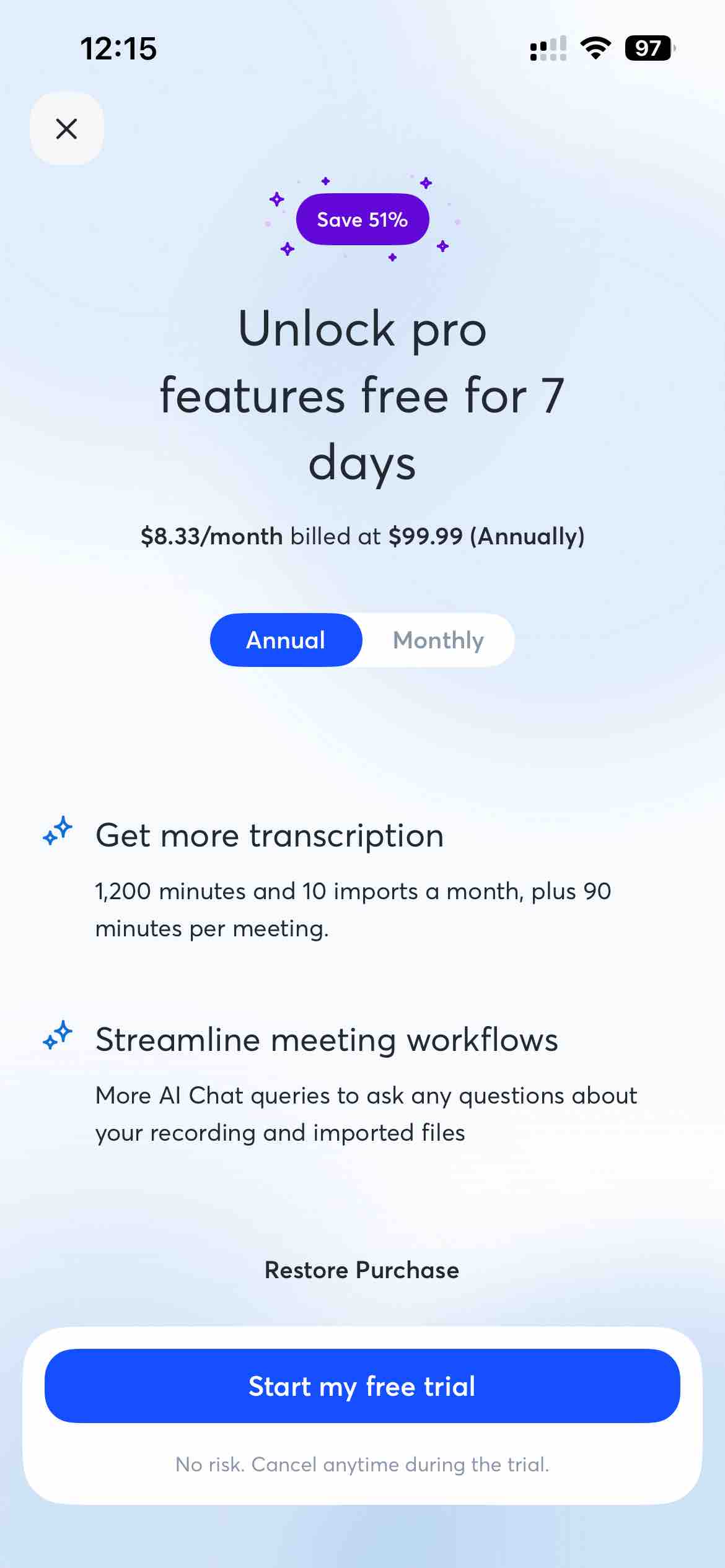 Otter Transcribe Voice Notes