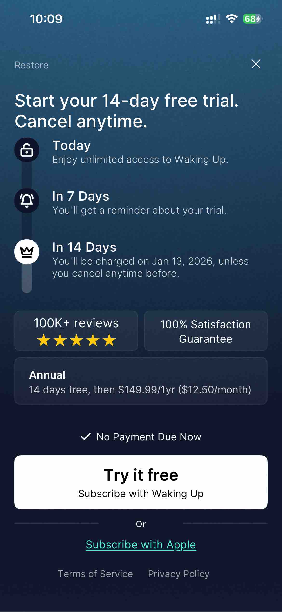 Waking Up: Meditation & Wisdom