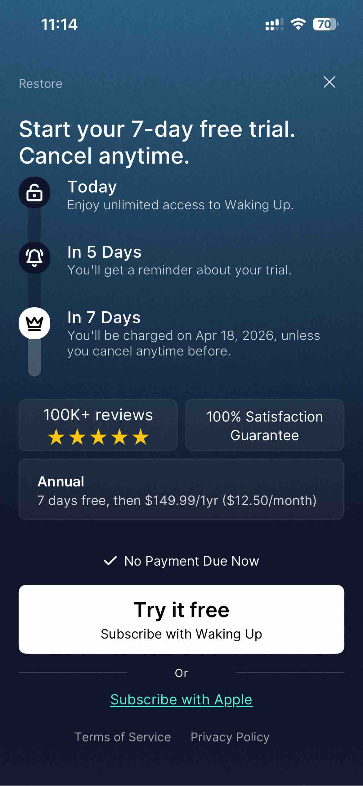 Waking Up: Meditation & Wisdom