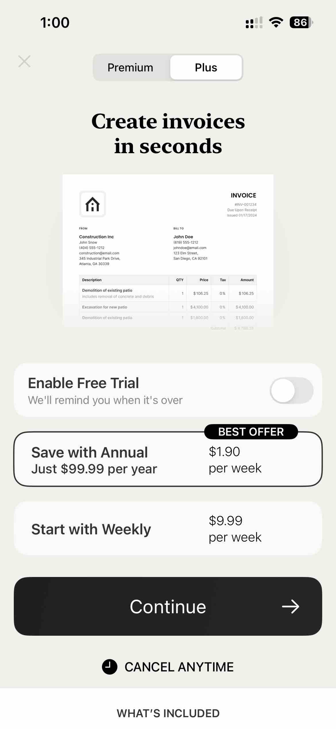 Invoice Maker ▸ Estimate App