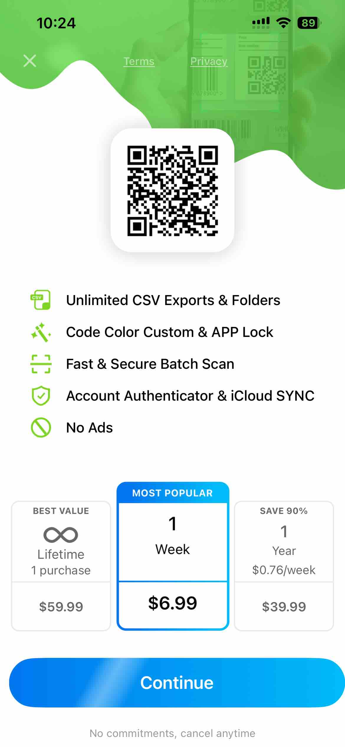 QR, Barcode Scanner for iPhone