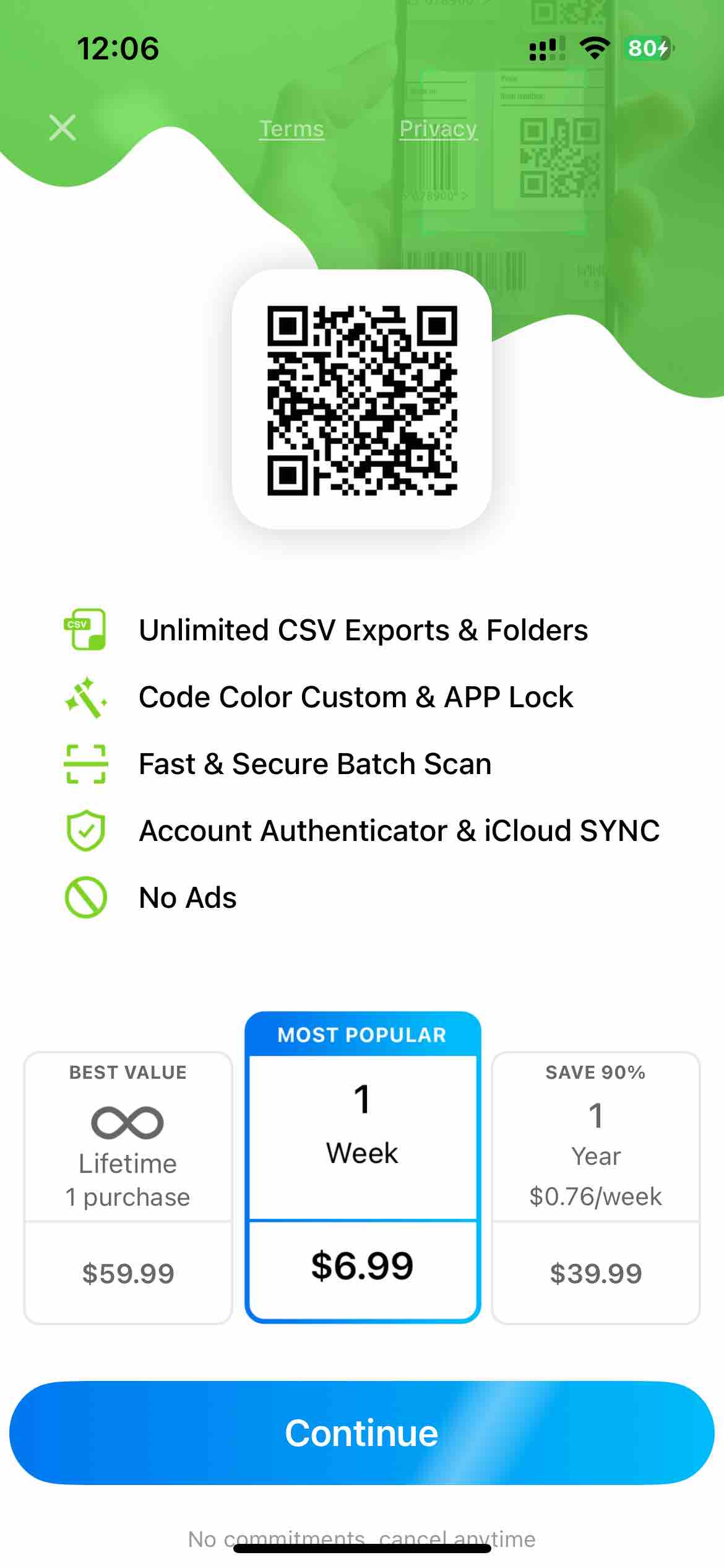 QR, Barcode Scanner for iPhone