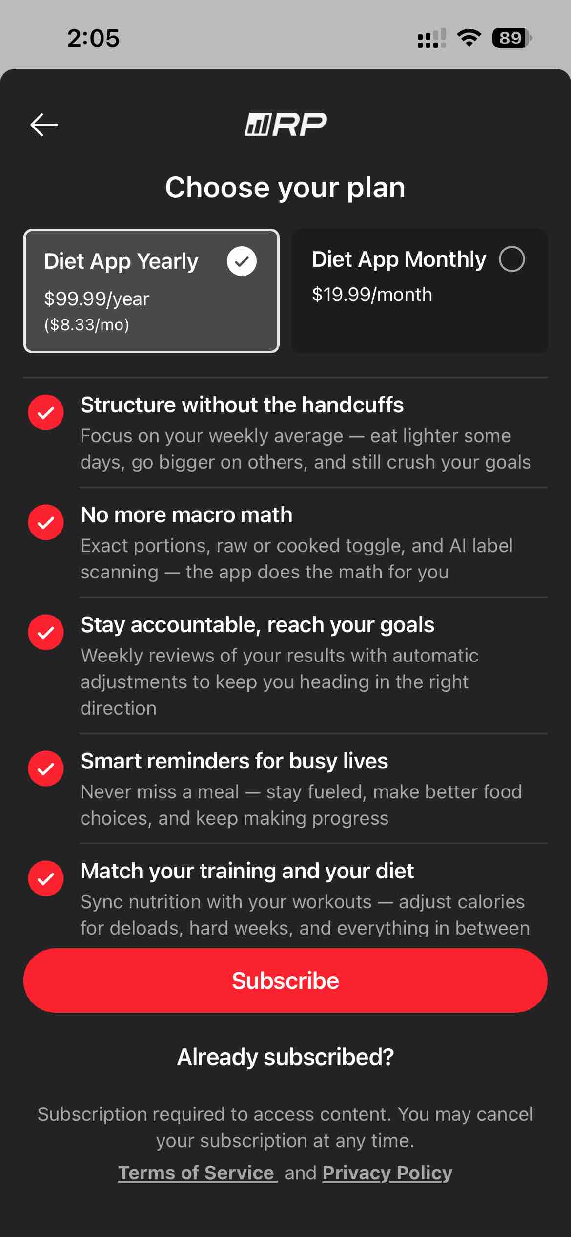 RP Diet Coach & Meal Planner