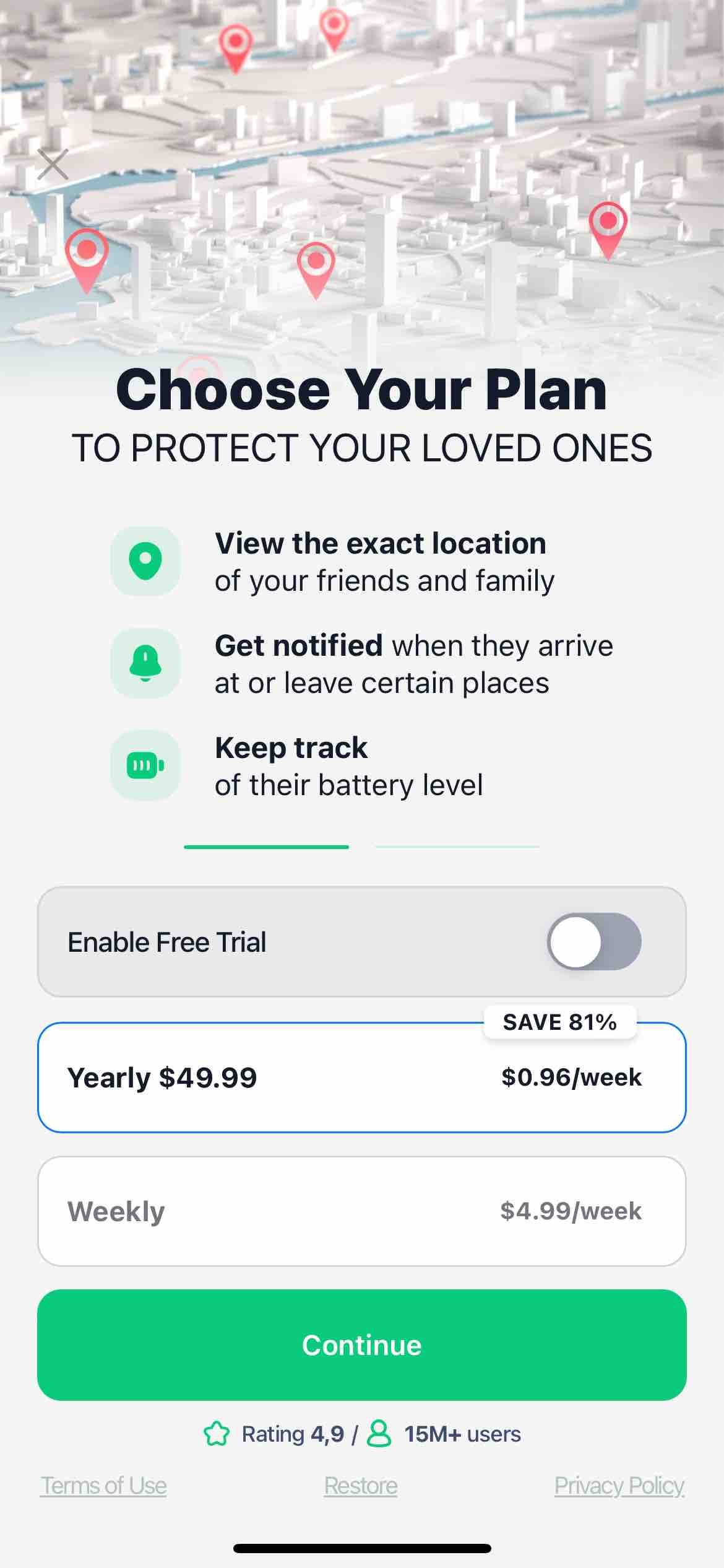 Findo: Find my Friends, Phone