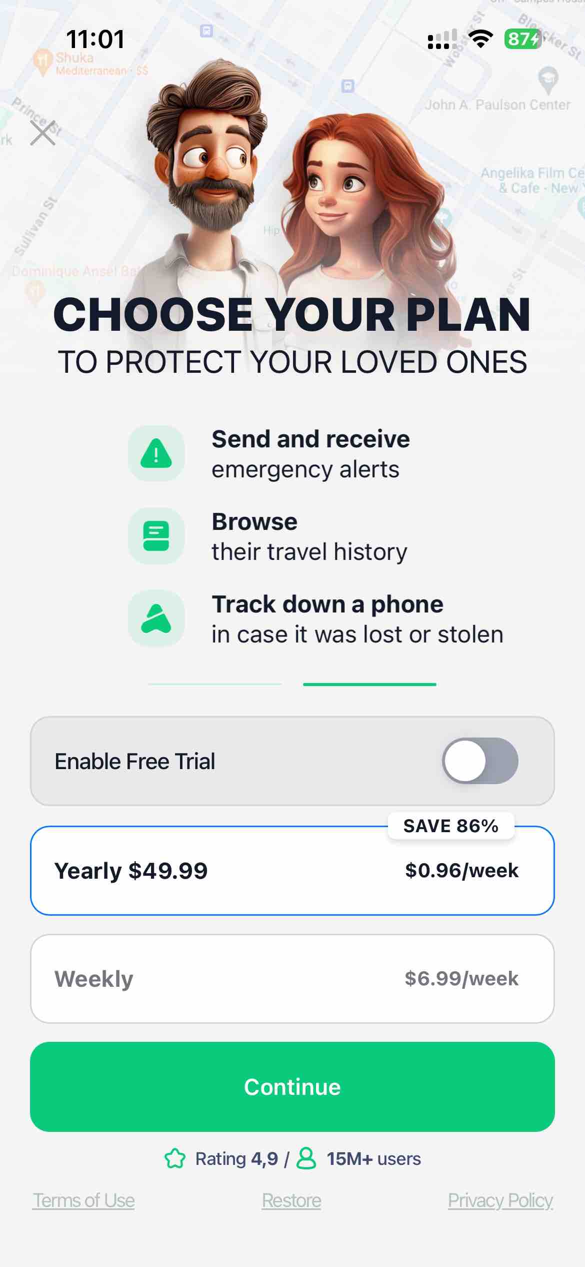 Findo: Find my Friends, Phone
