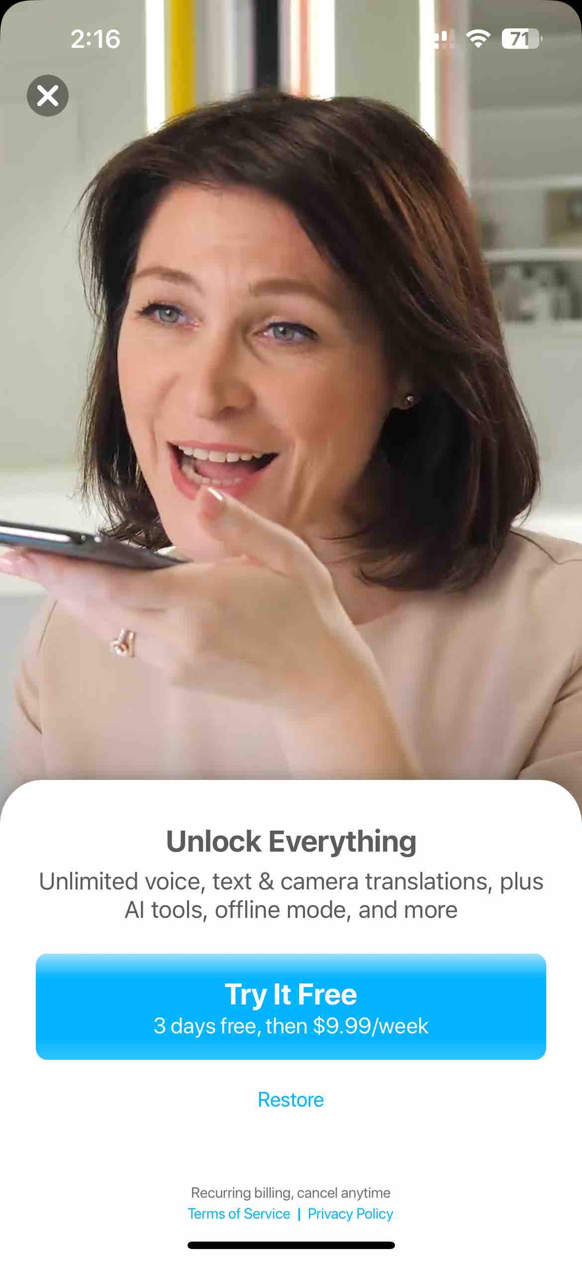 Dialog - Translate Speech