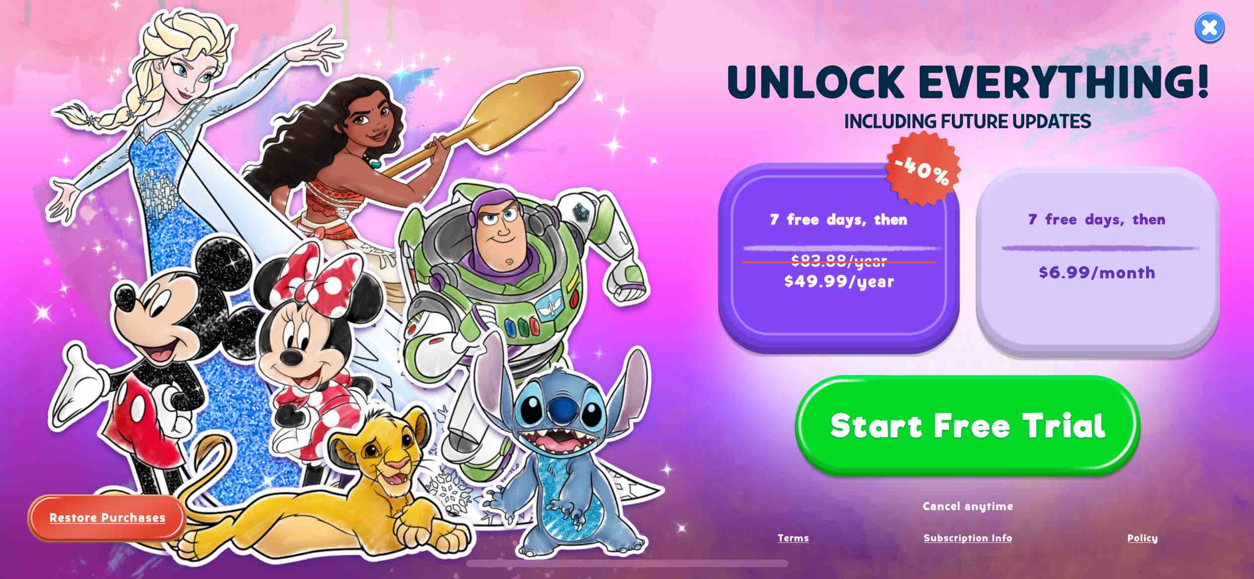 Disney Coloring World