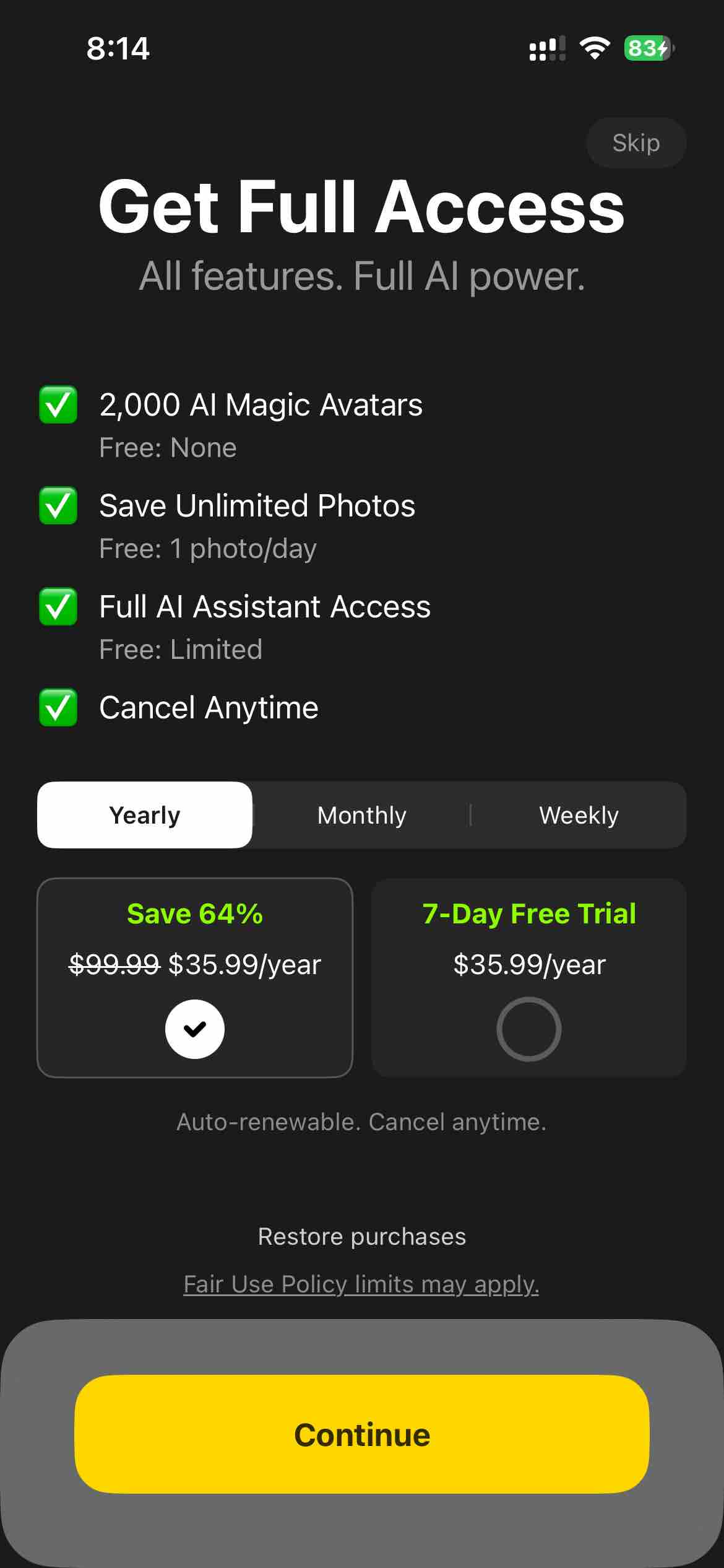 Lensa AI: photo & video editor