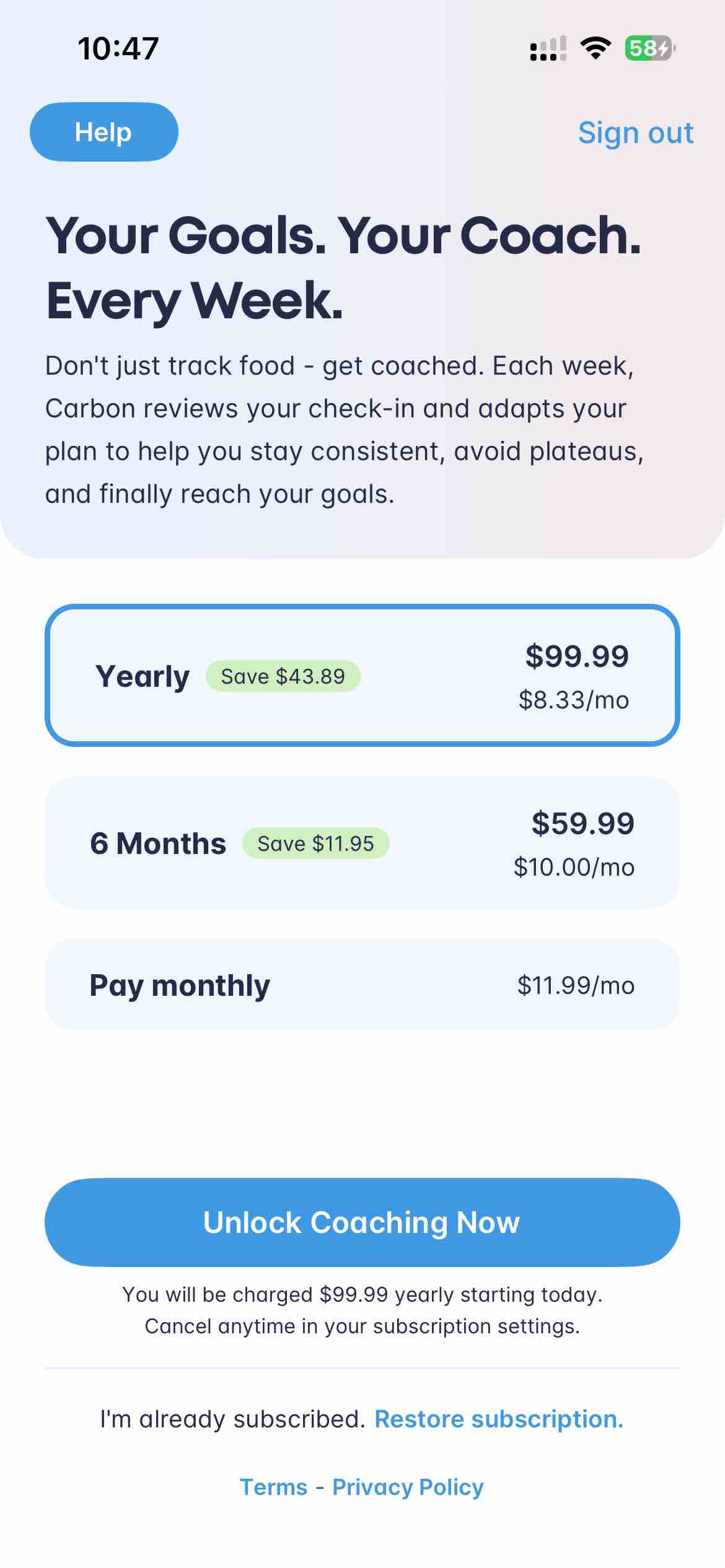 Carbon - Macro Coach & Tracker