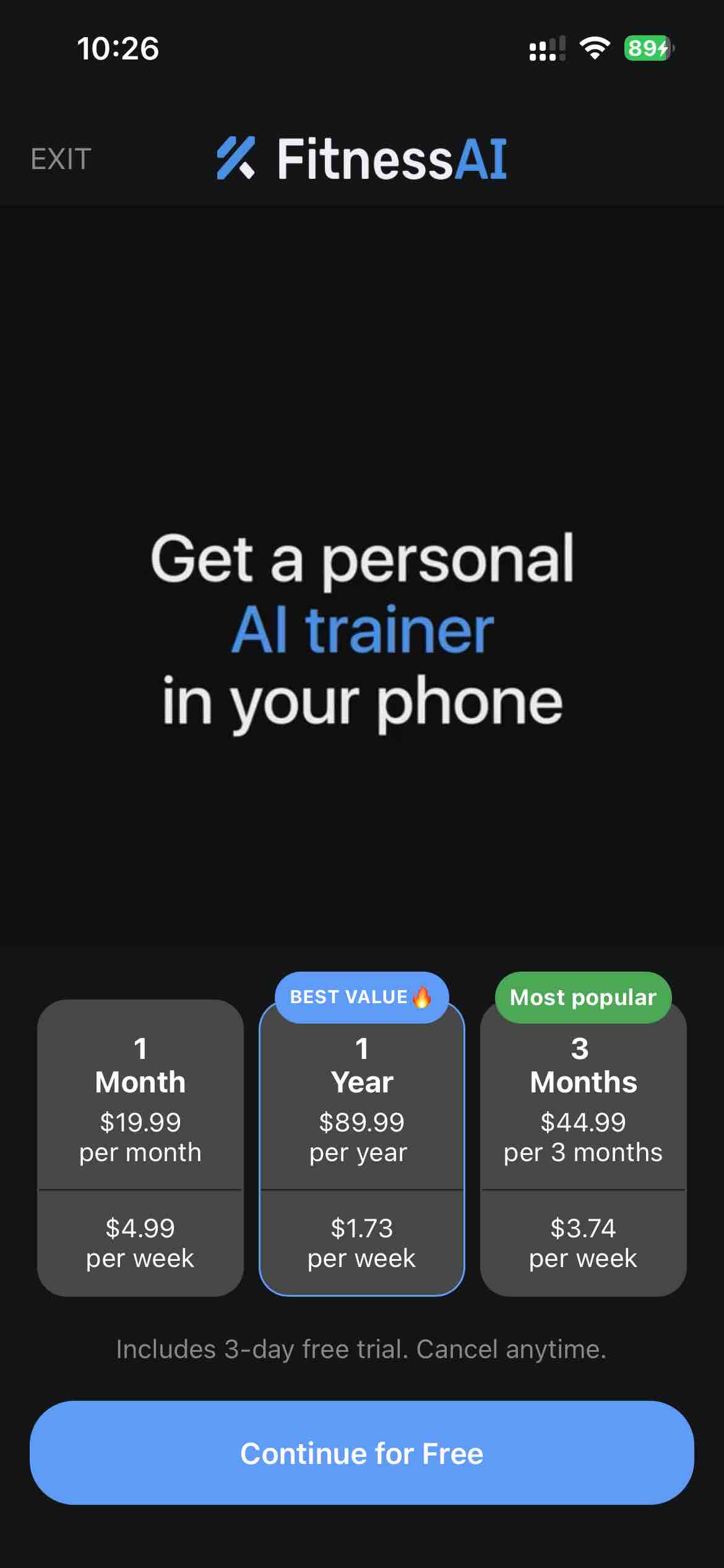 Fitness AI Gym Workout Planner