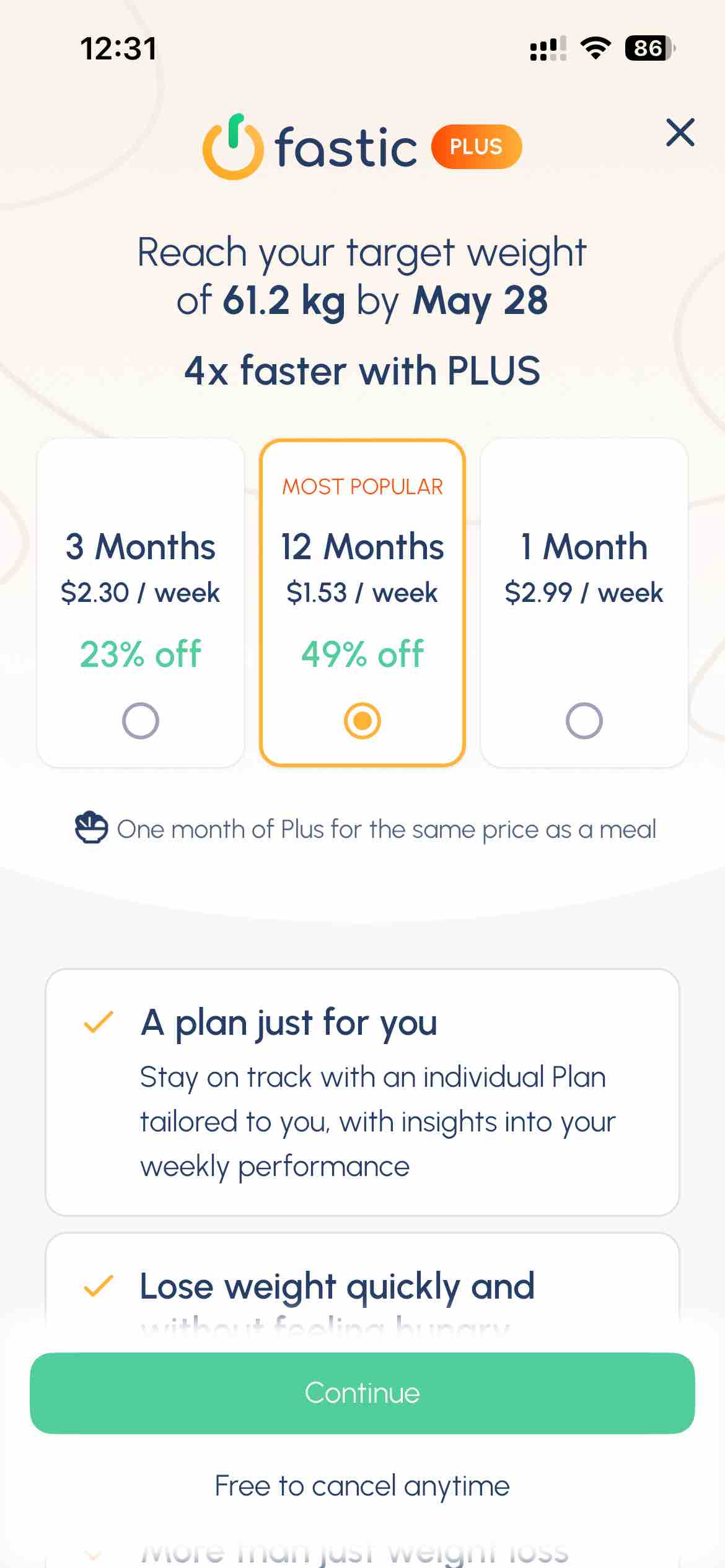 Fastic AI Food Calorie Scanner