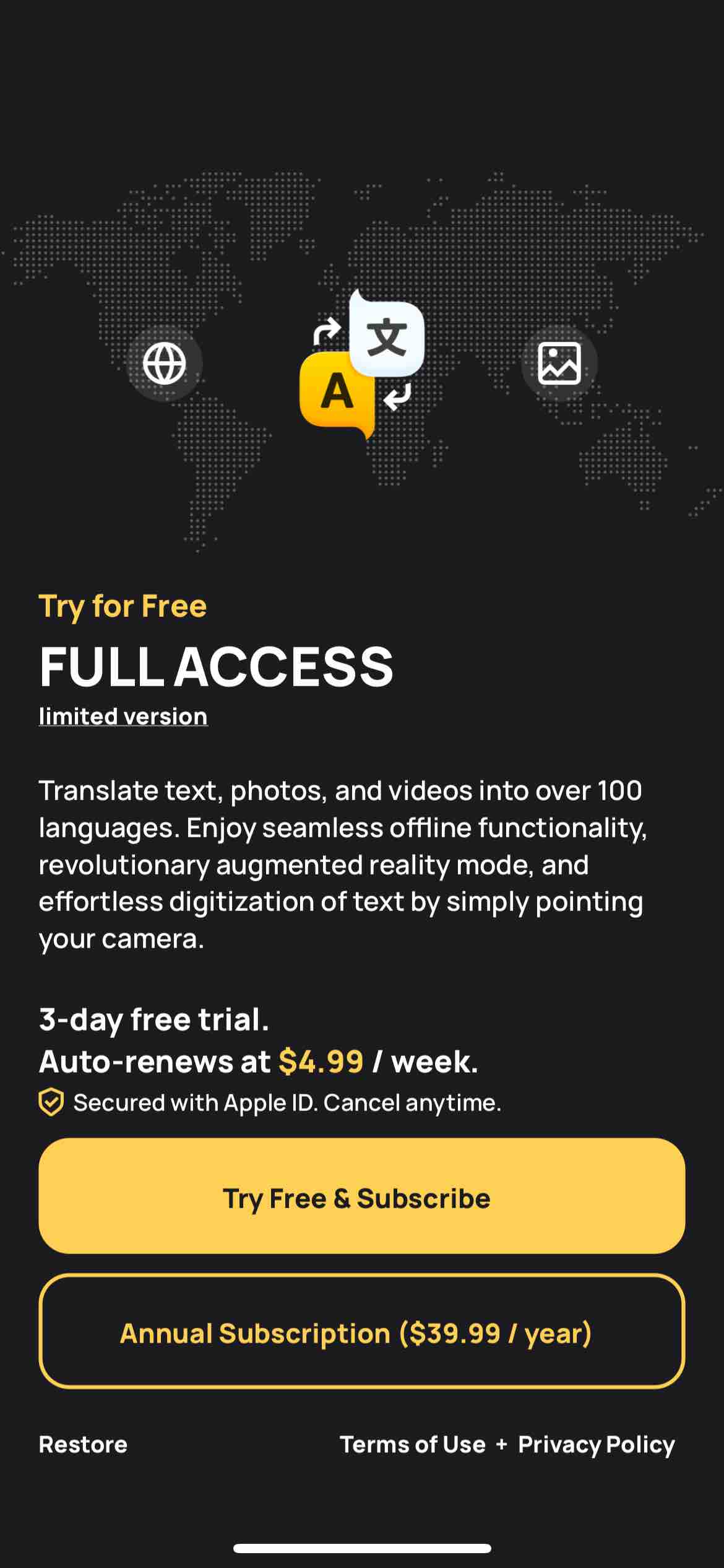 AR Translator: Translate Photo