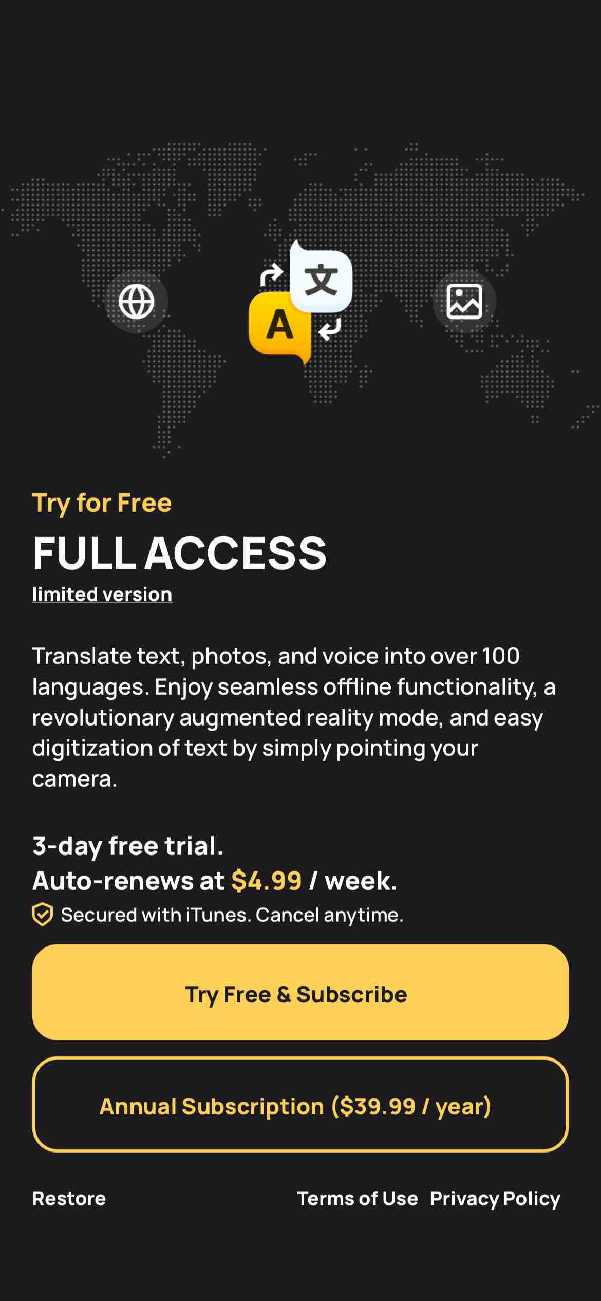 AR Translator: Translate Photo