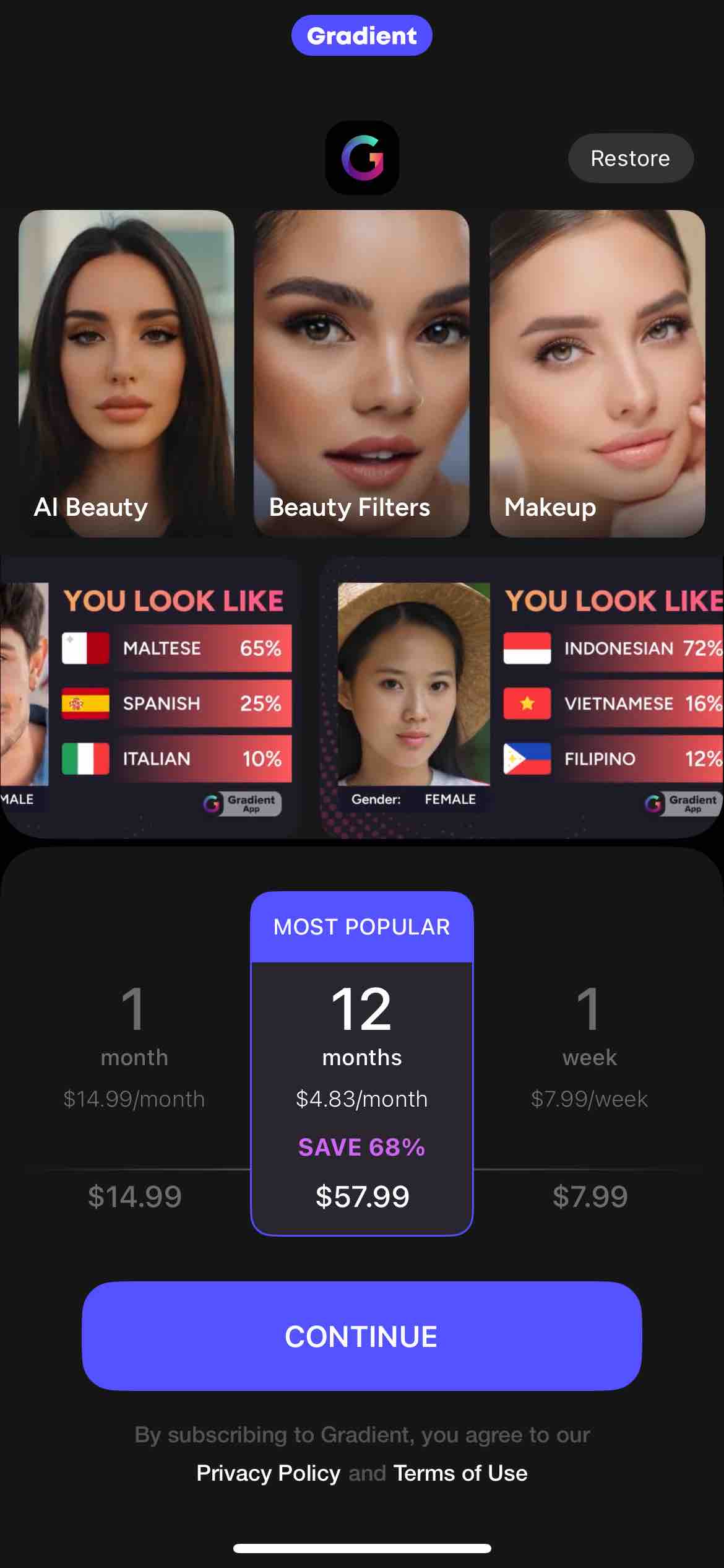 Gradient: Celebrity Look Like