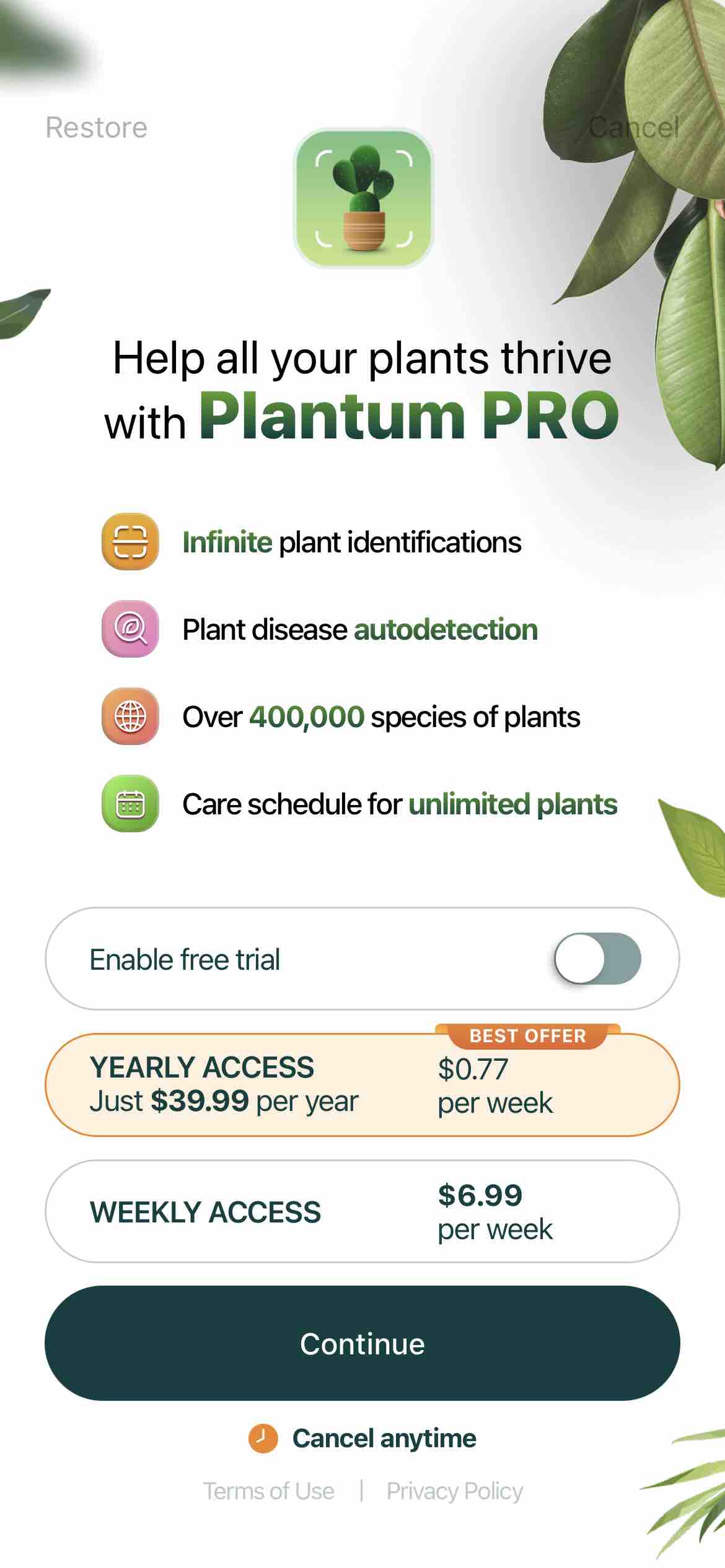 Plantum - AI Plant Identifier