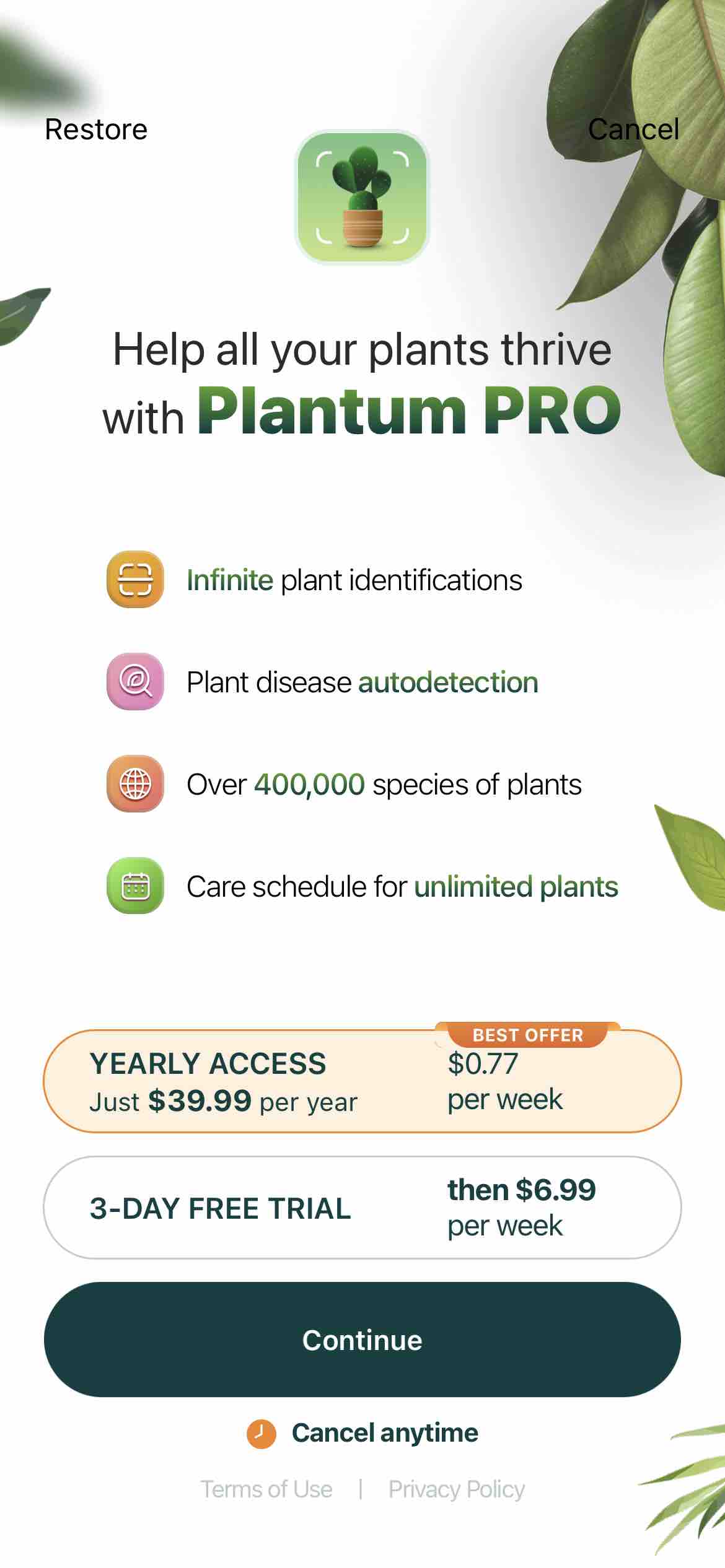Plantum - AI Plant Identifier