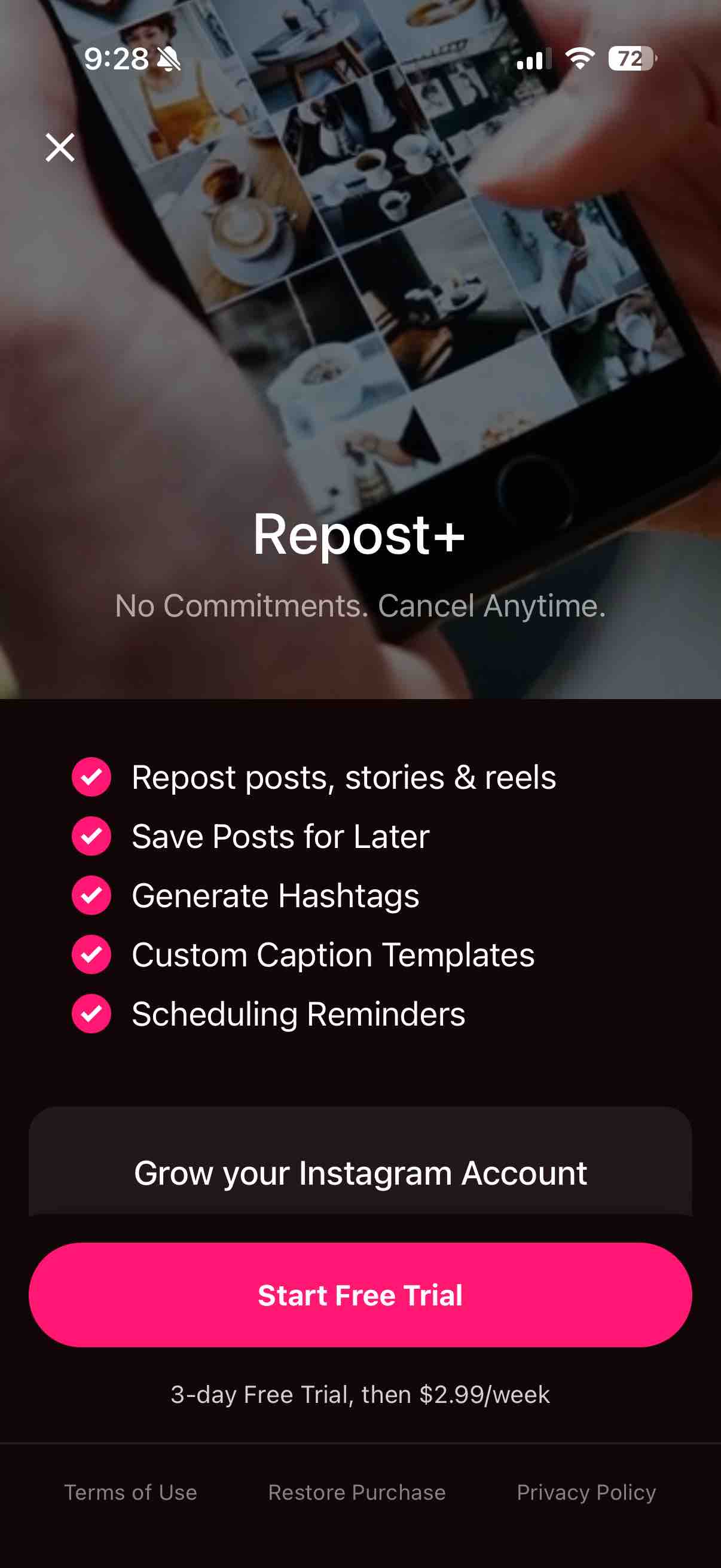 Repost+ for Instagram .
