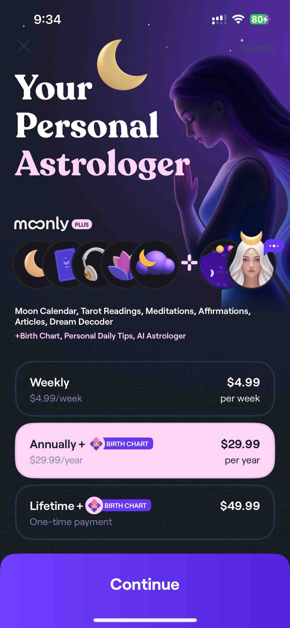 Moonly: Moon Phases & Calendar
