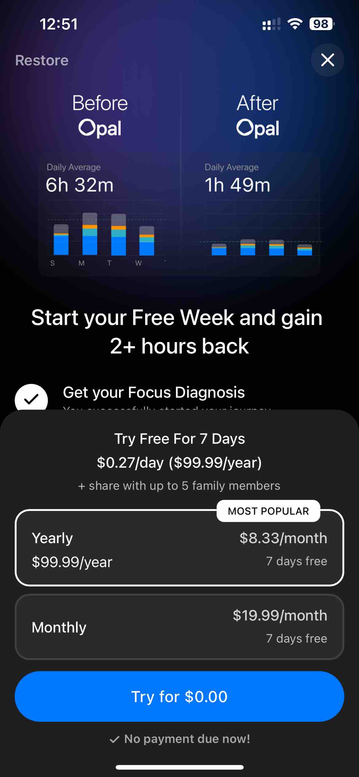 Opal: Screen Time Control