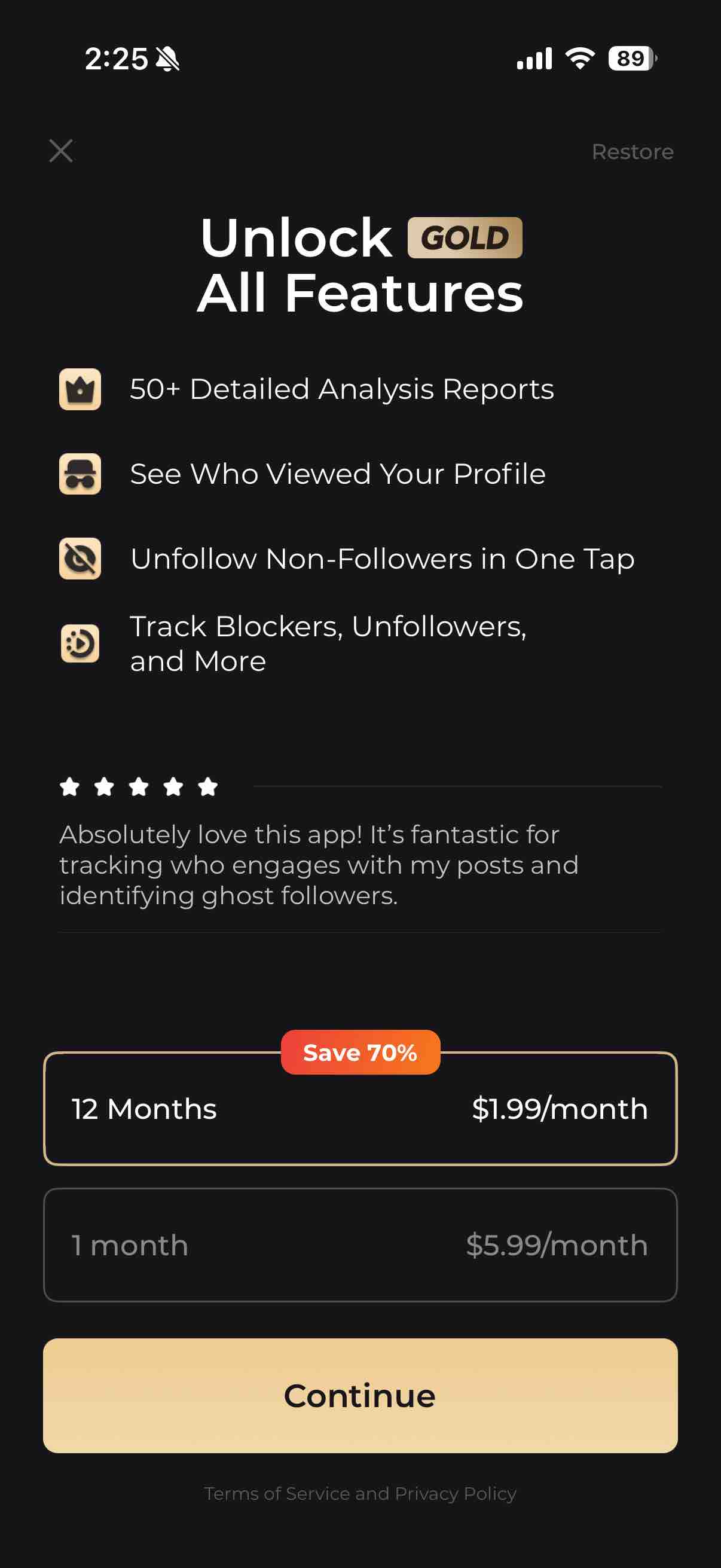 Reports Unfollowers Followers+