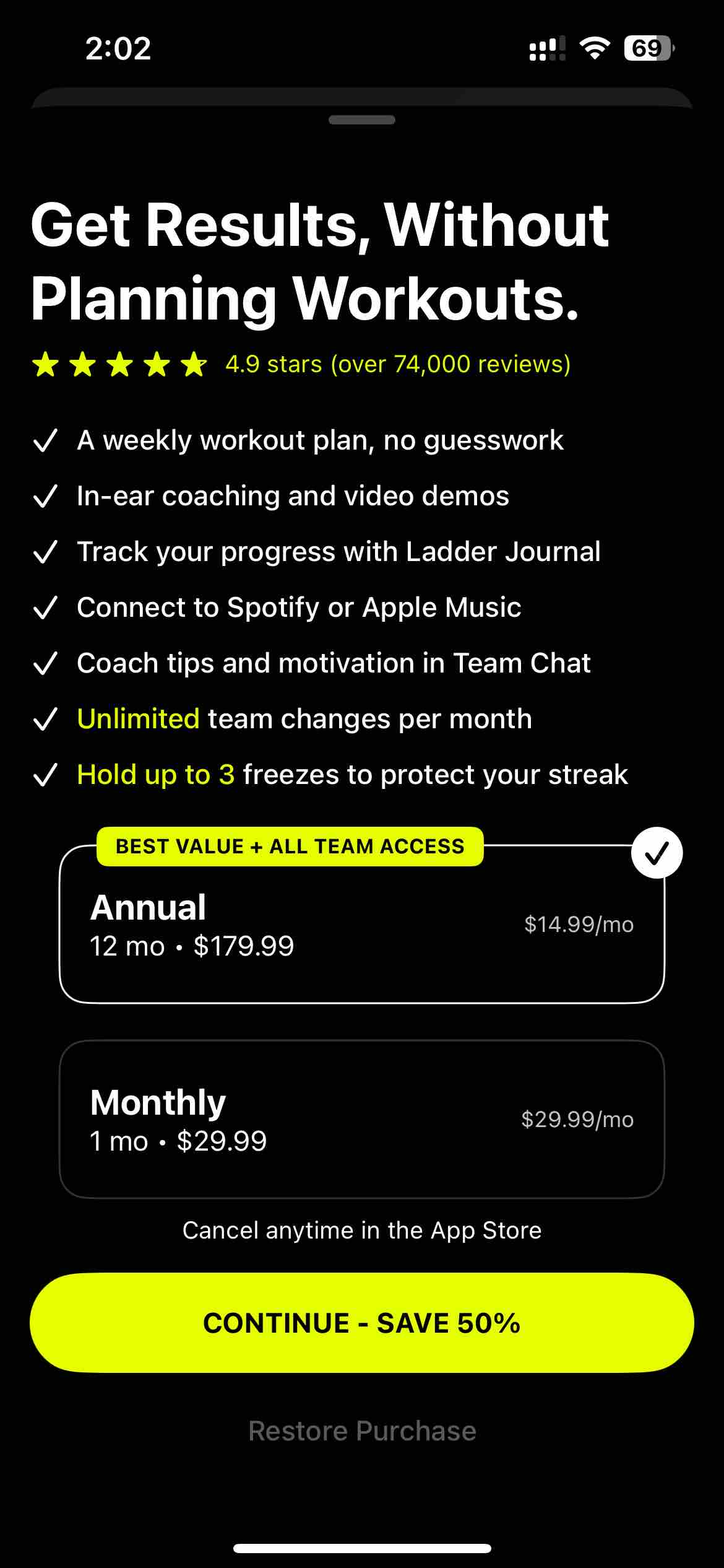 LADDER Strength Training Plans