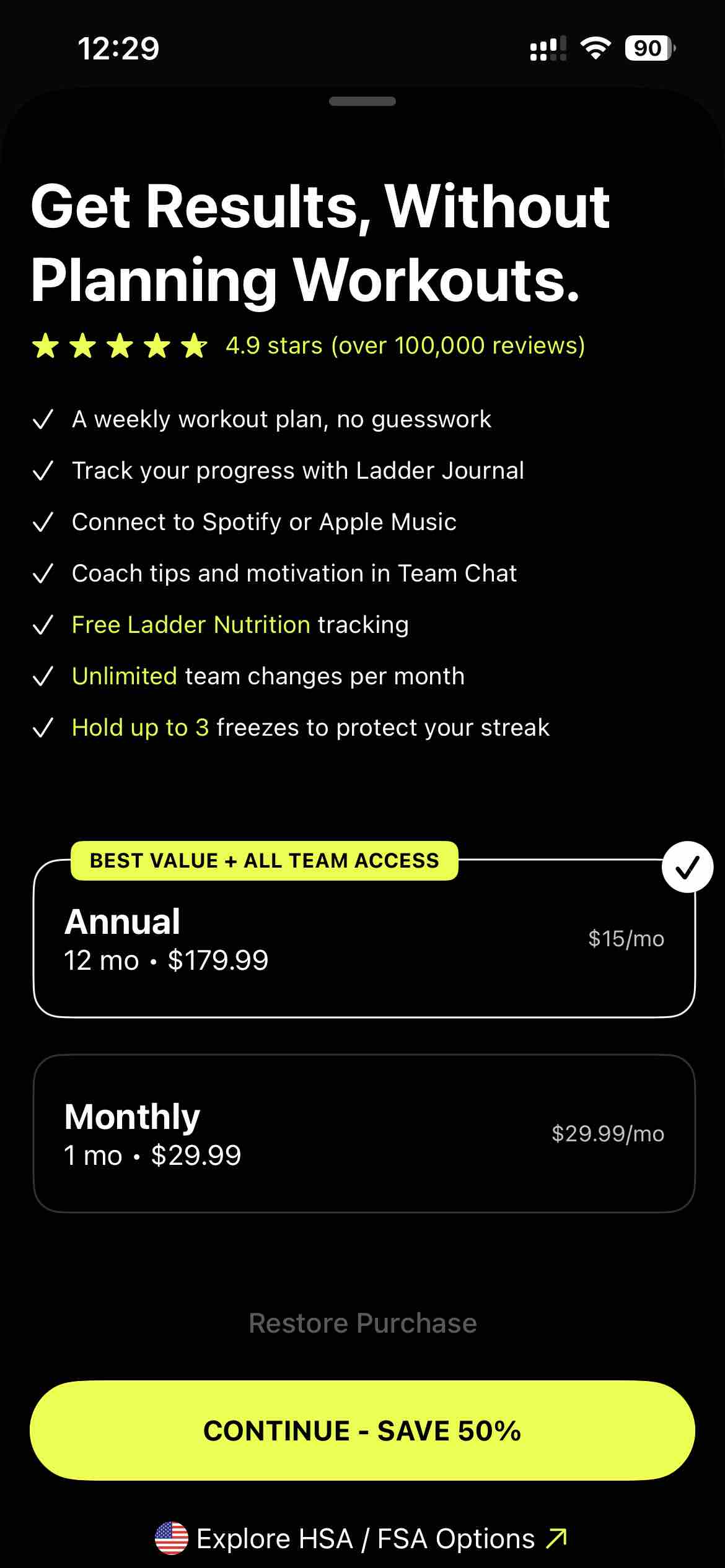 LADDER Strength Training Plans