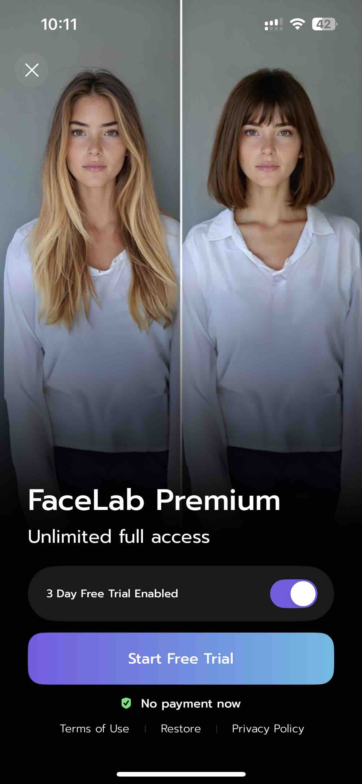 FaceLab: Face Age, Hair Filter