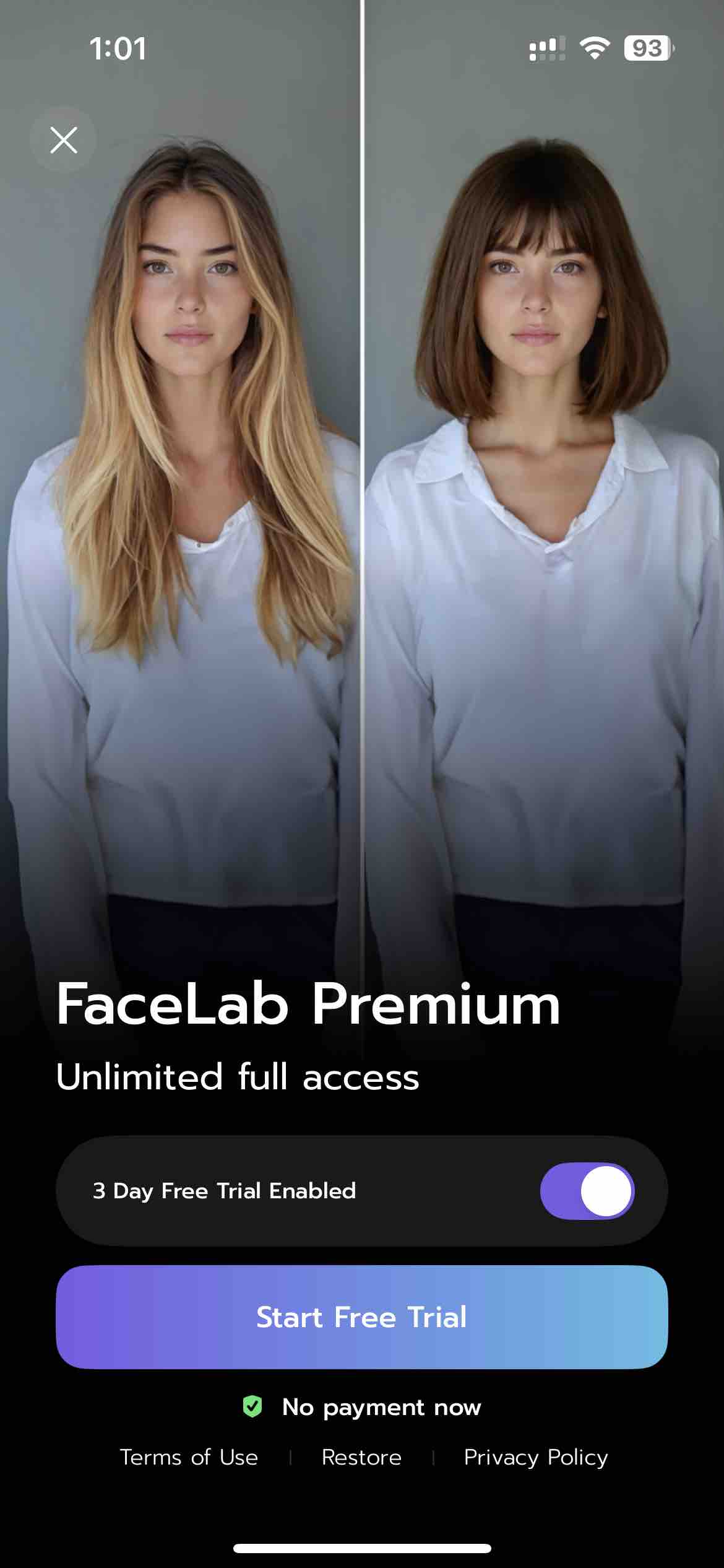 FaceLab: Face Age, Hair Filter