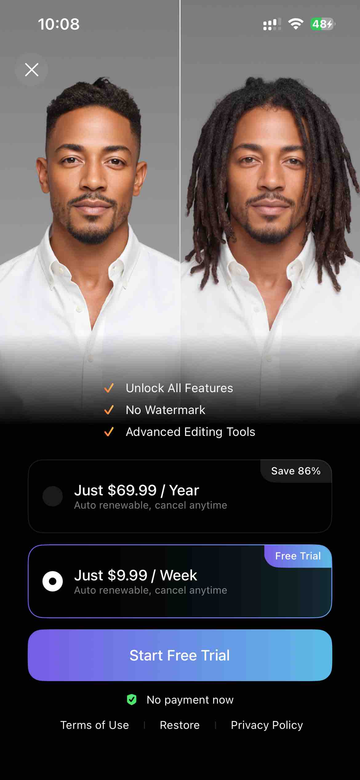 FaceLab: Face Age, Hair Filter