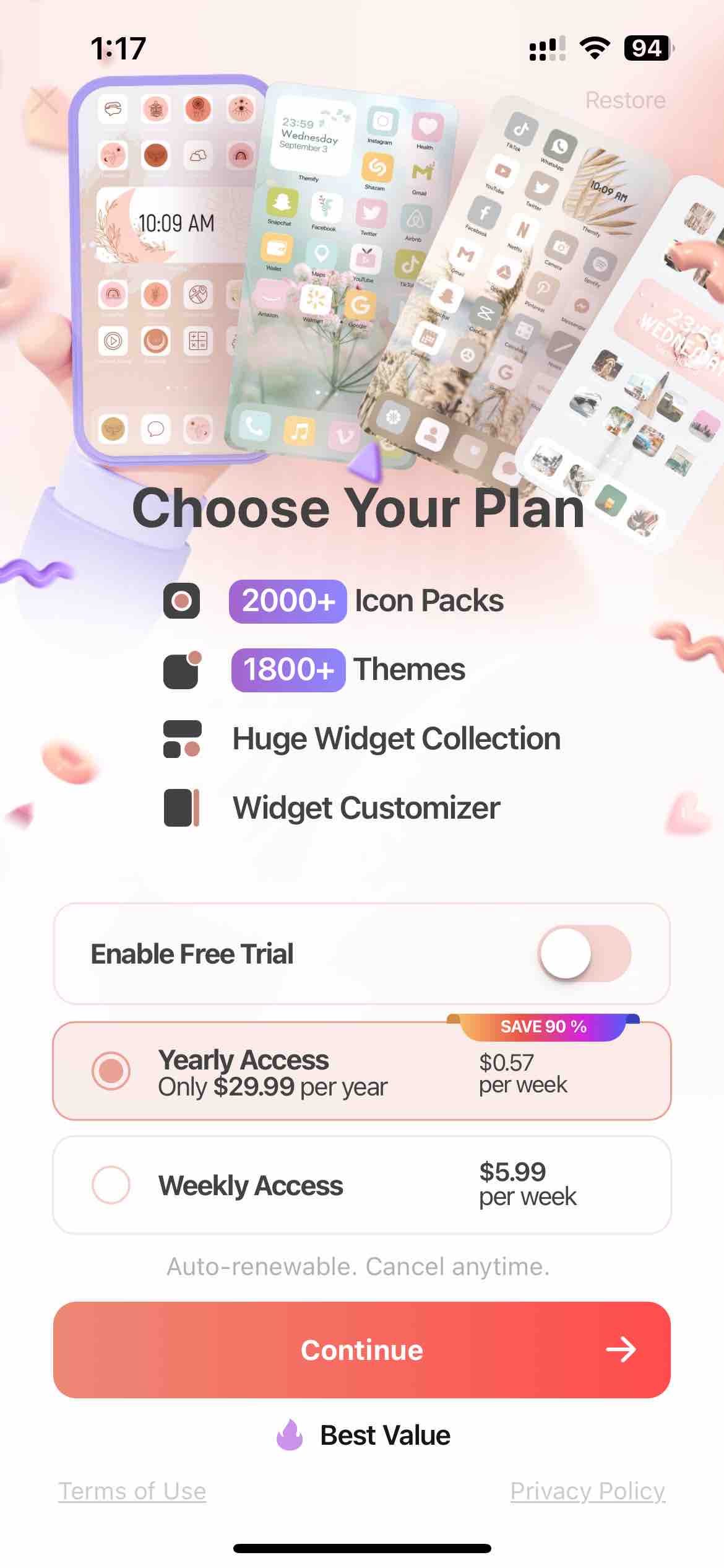 Themify - Widget & Icon Themes