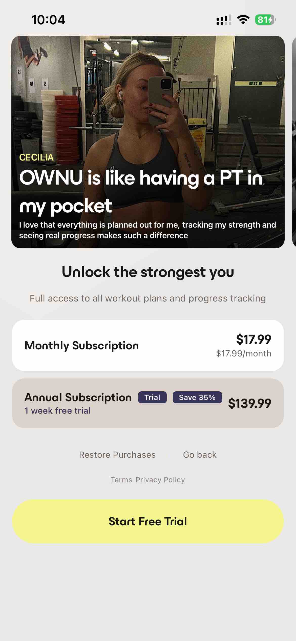 OWNU: Strength & Gym Training