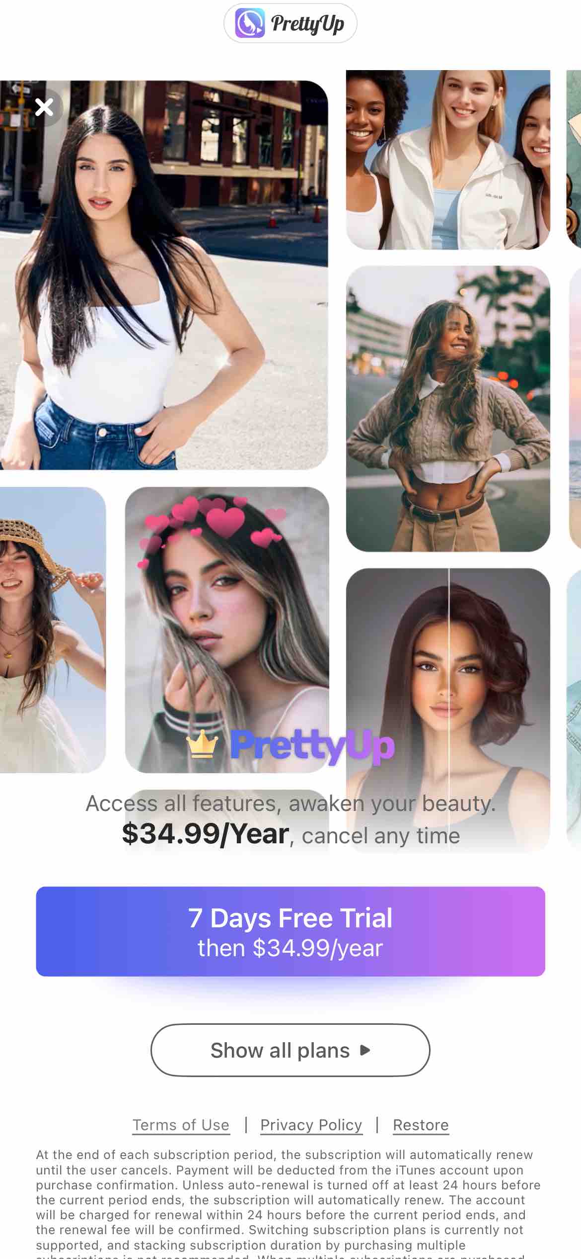 PrettyUp- AI Body Editor Video
