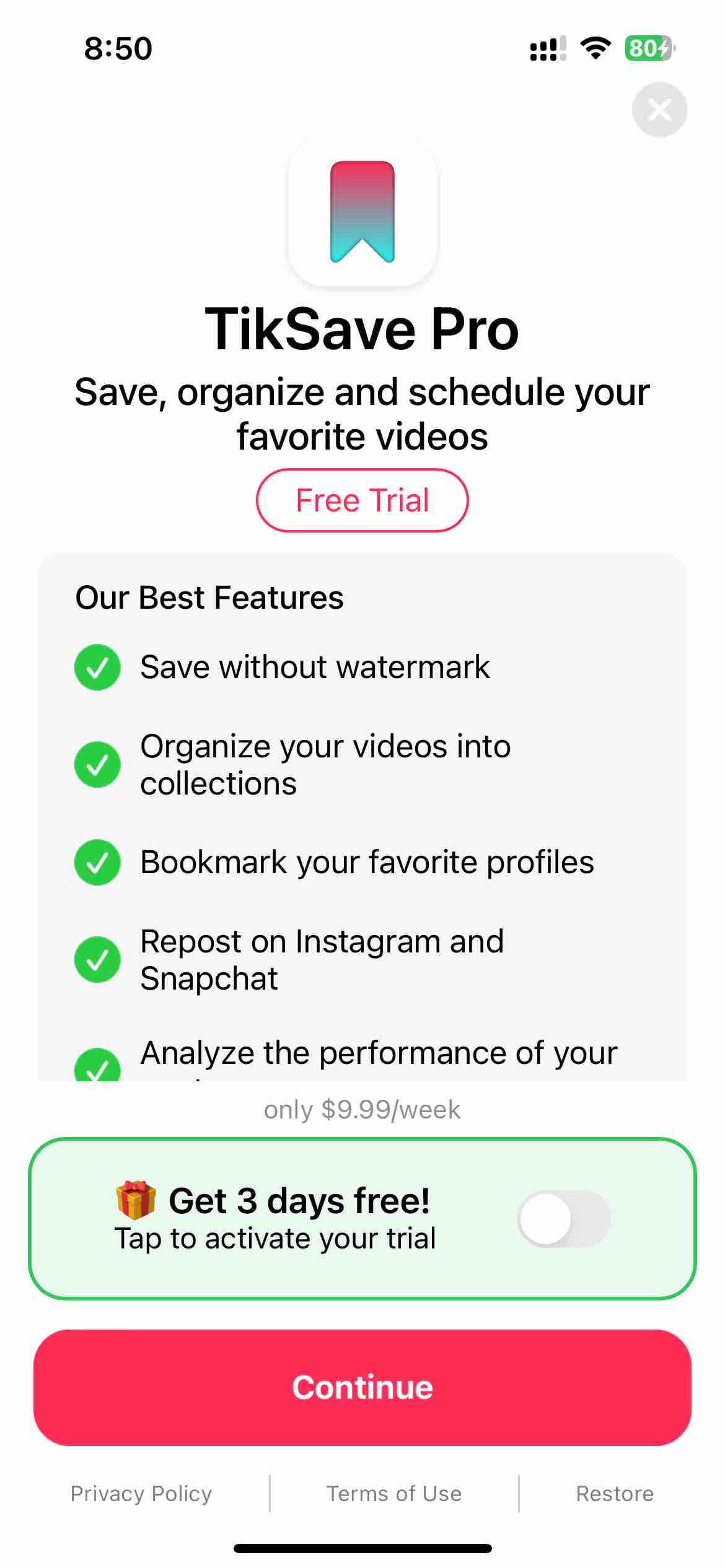 TikSave - Save TikTok Video