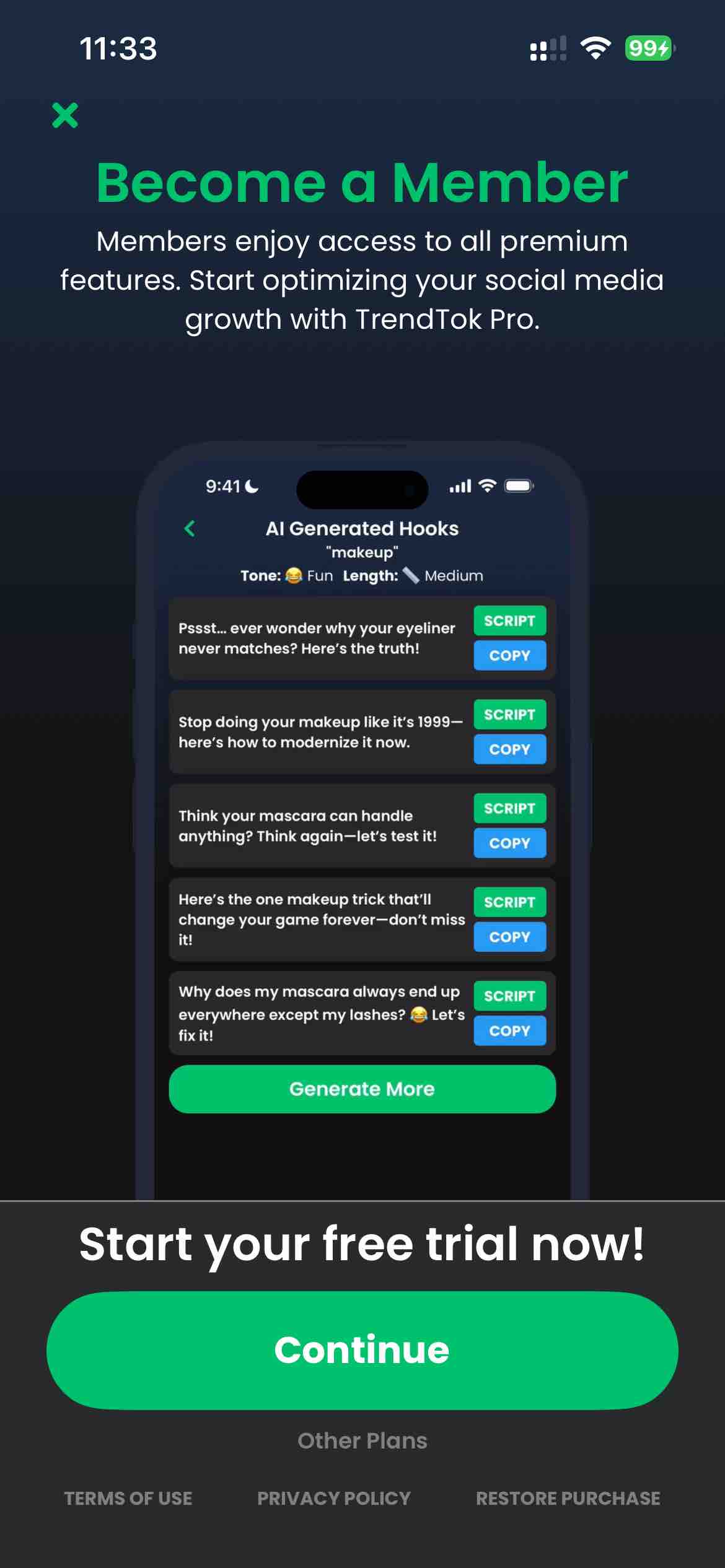 TrendTok Analytics & Tracker