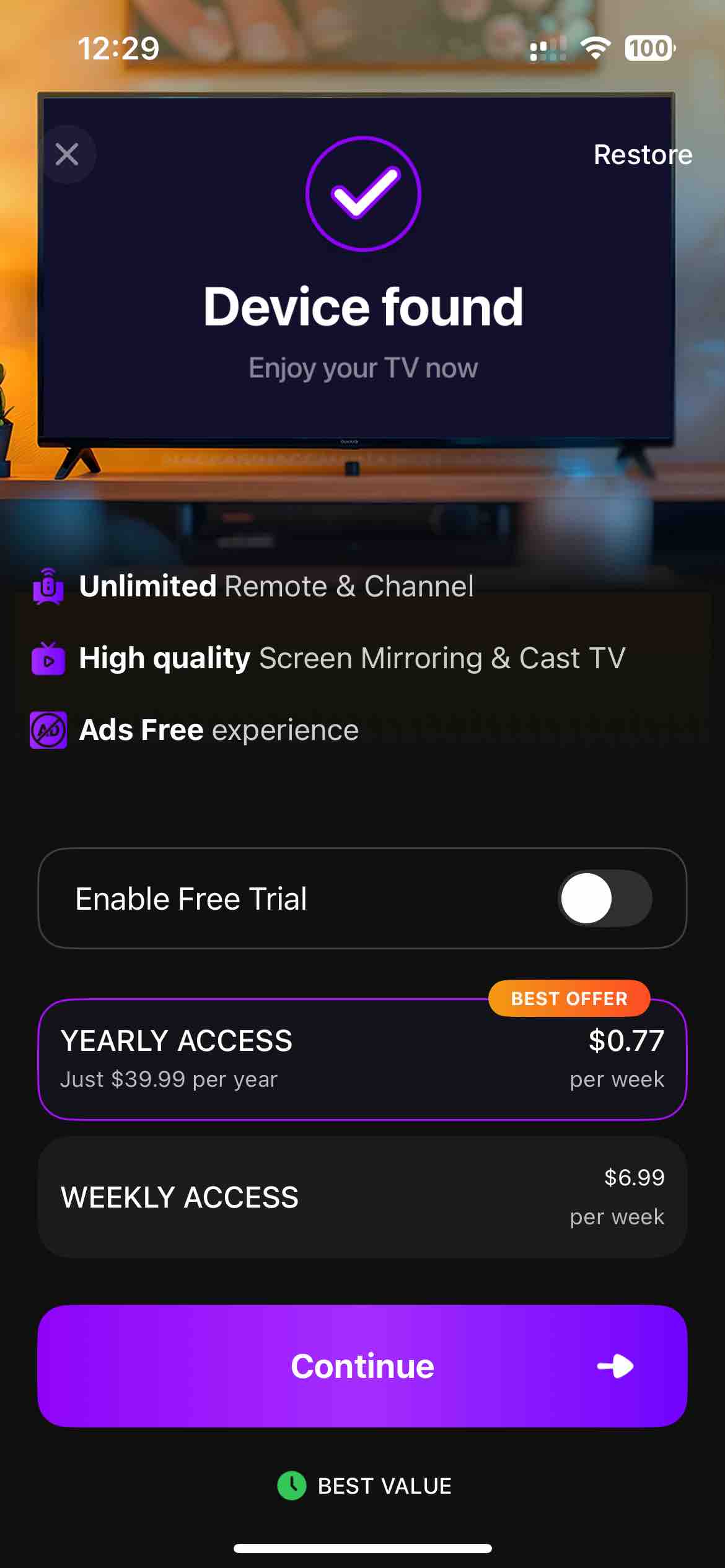 Universal Remote TV Controller