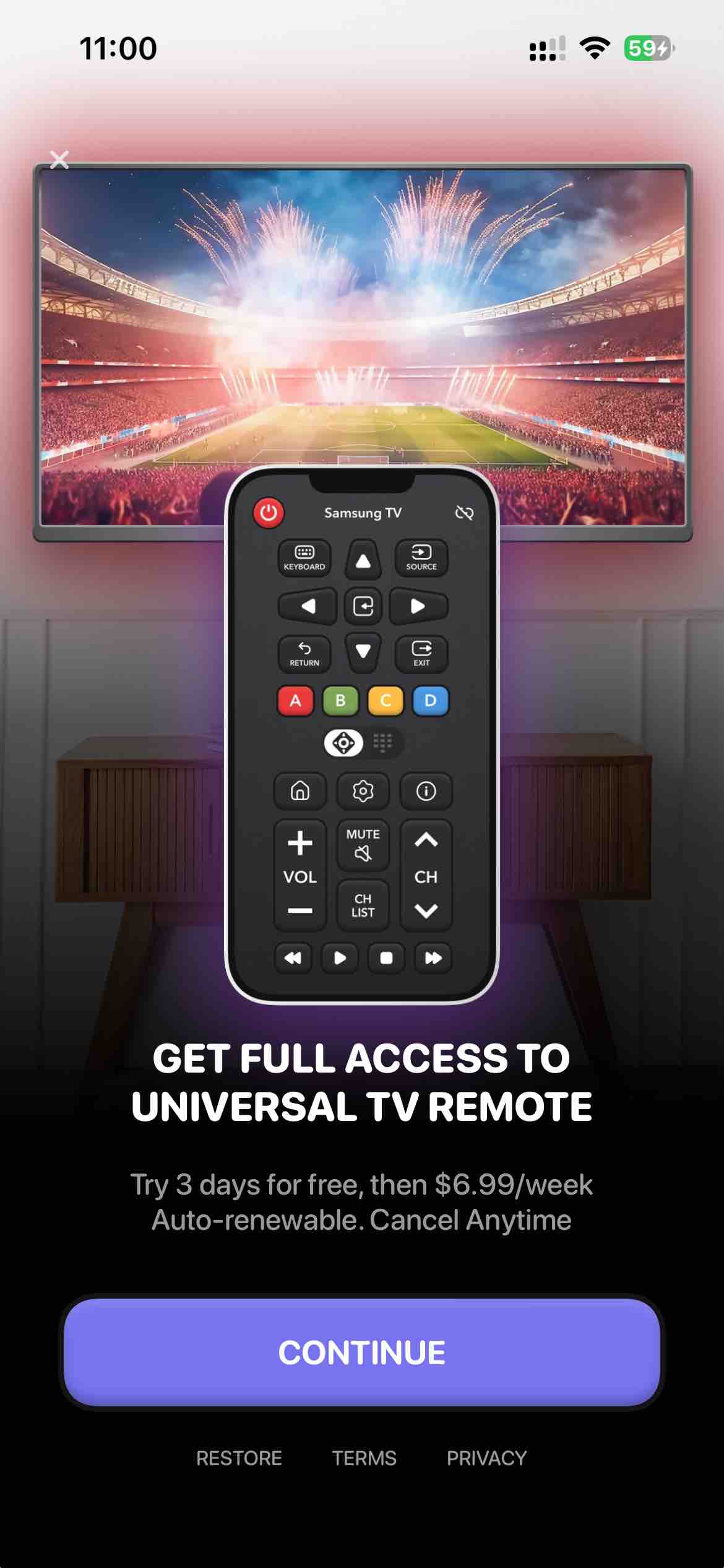 Universal Remote TV Control