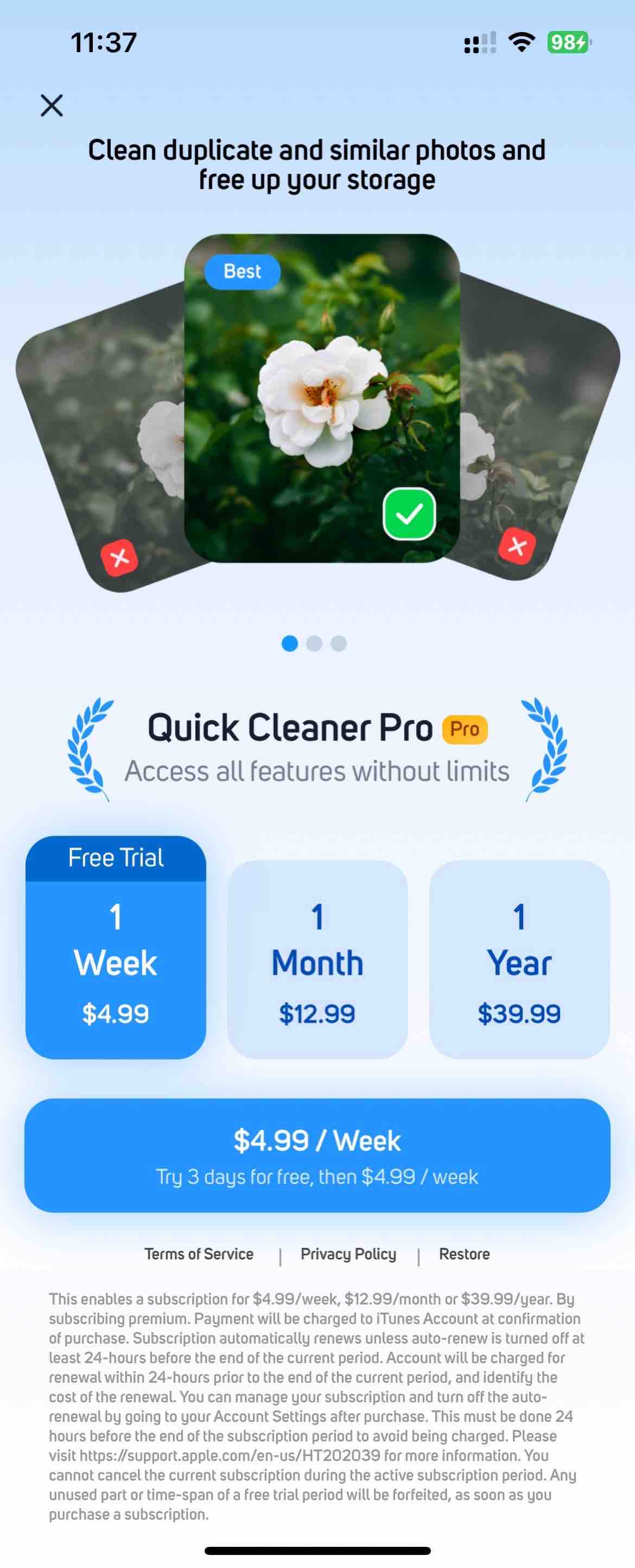 Quick Cleaner : Clean Storage