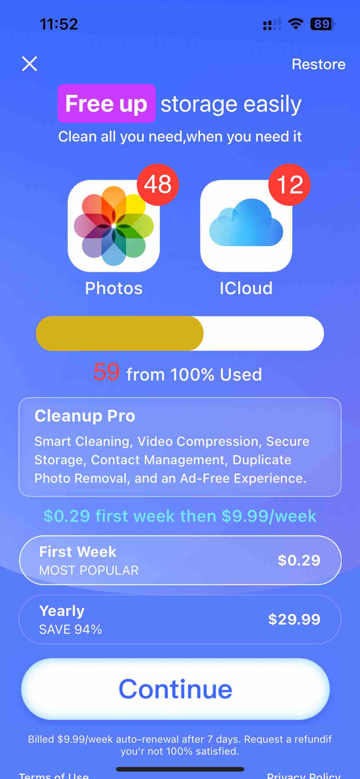 Powerful Cleaner-Clean Storage
