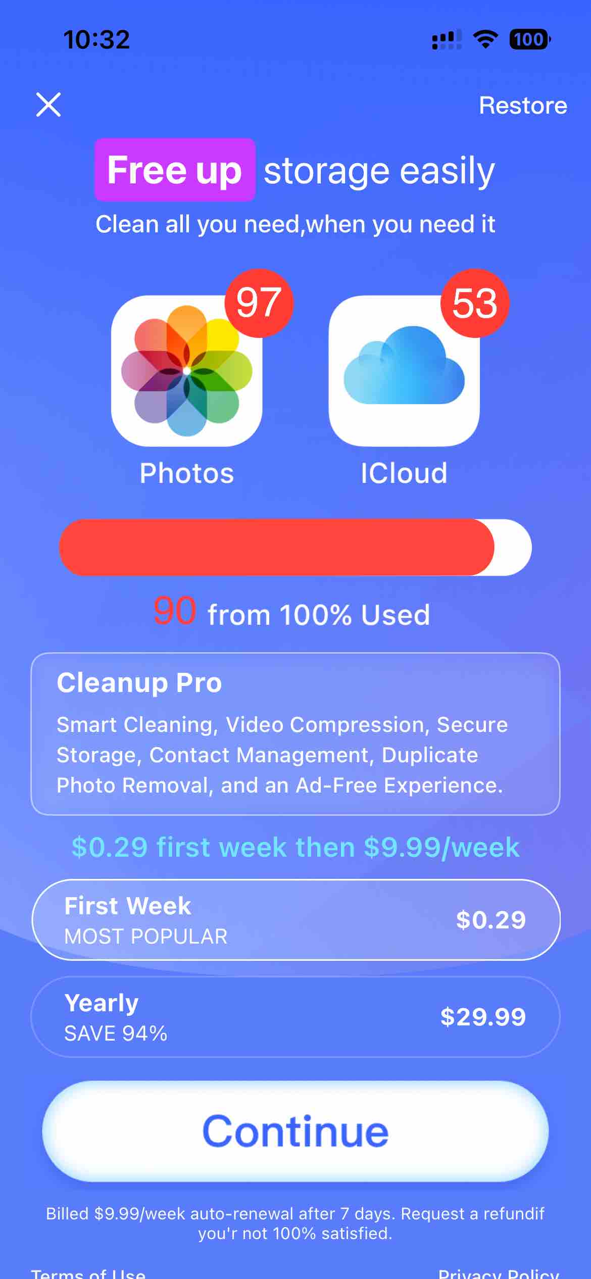 Powerful Cleaner-Clean Storage