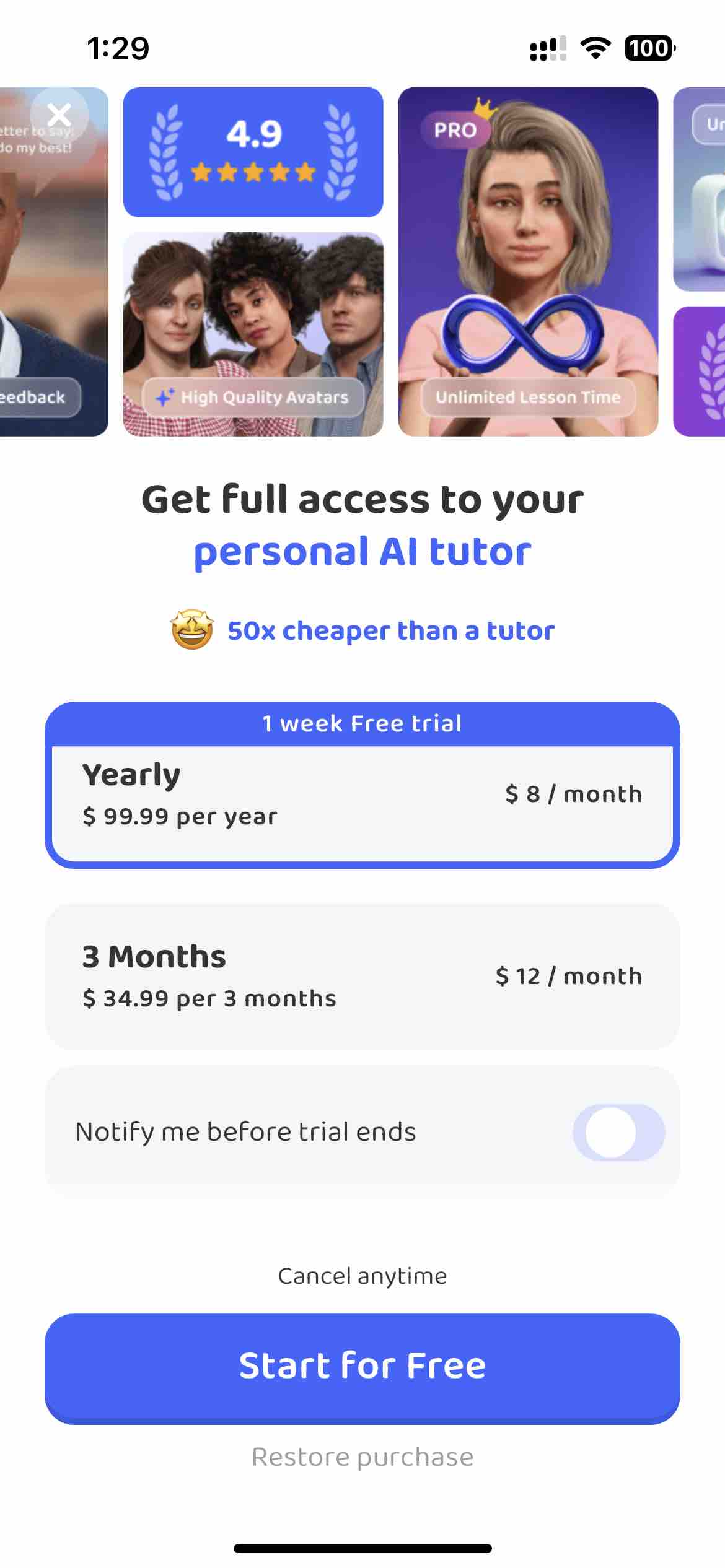 Praktika – AI Language Tutor
