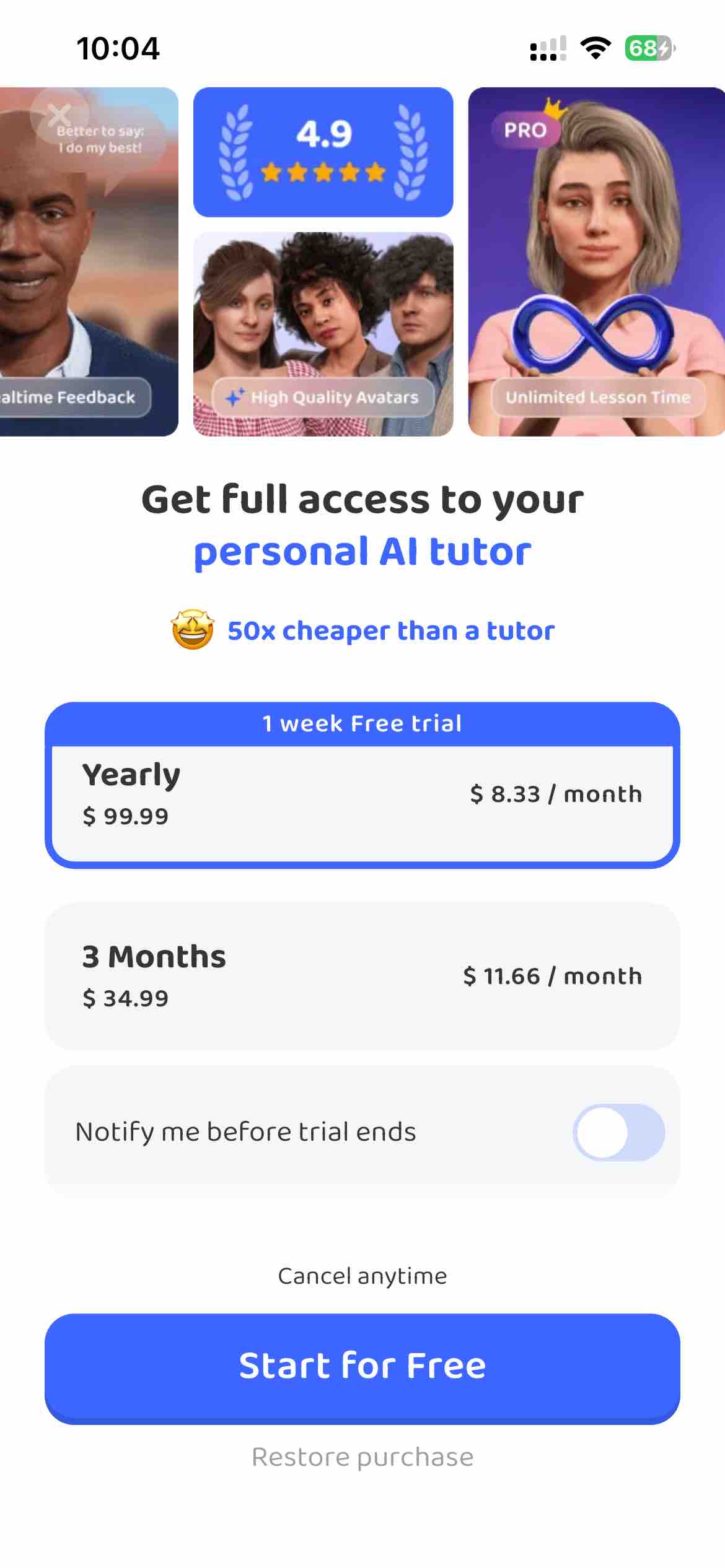 Praktika – AI Language Tutor